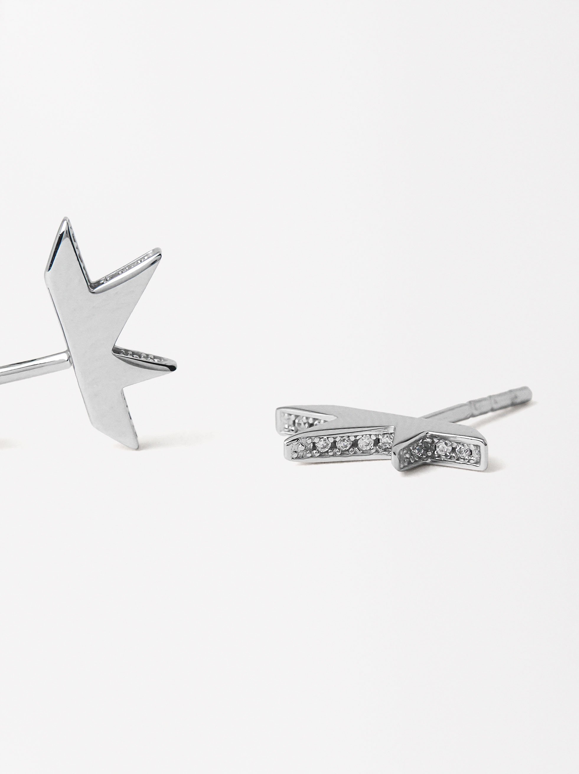 Pendientes con circonias - plata de ley 925 image number 2.0