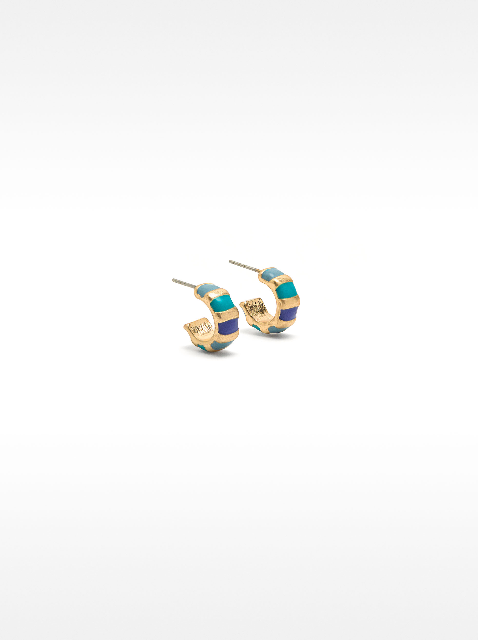 Enamel hoops earrings image number 0.0