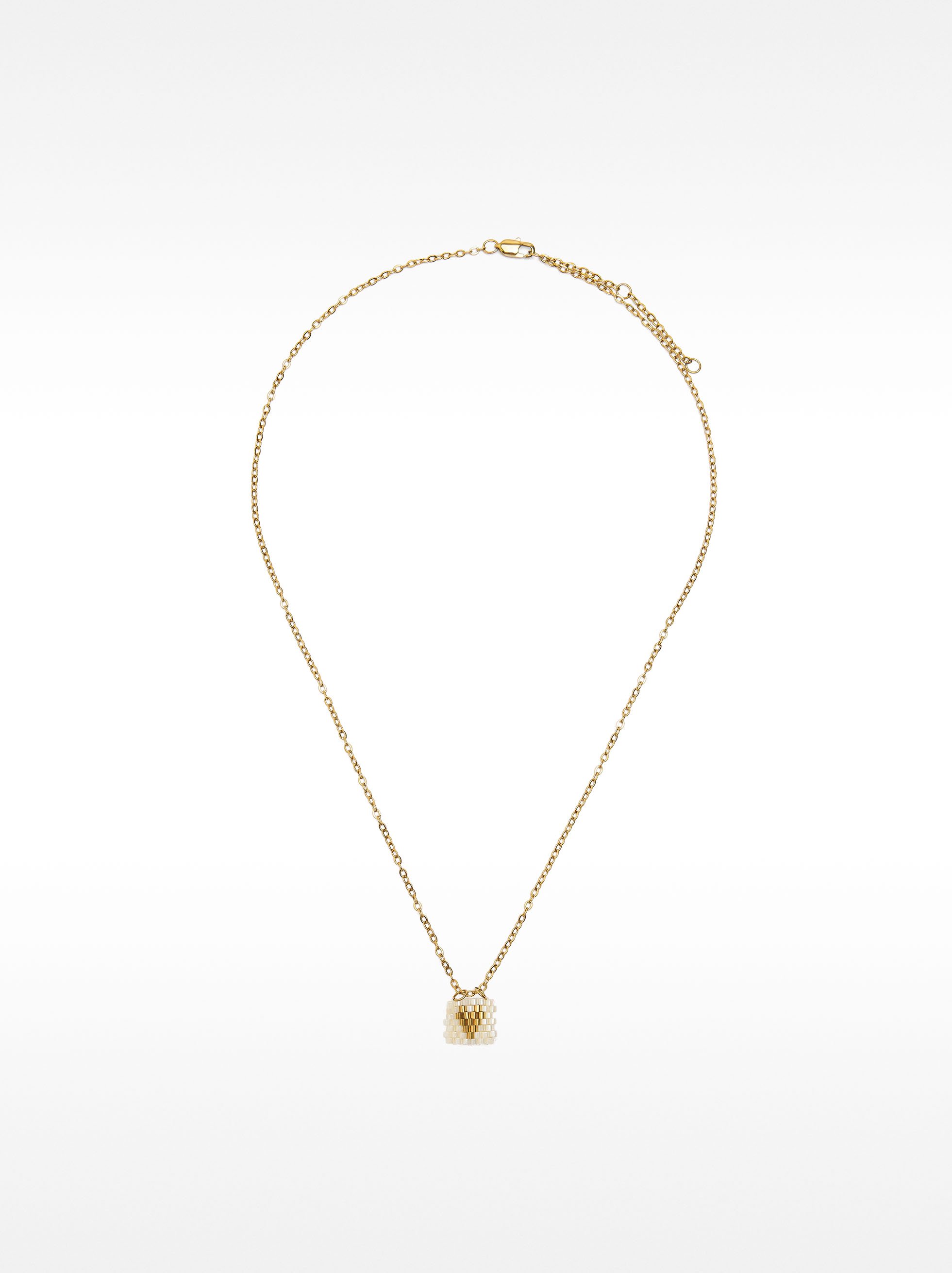Collier à maillons avec pendentif cœur - acier inoxydable image number 1.0