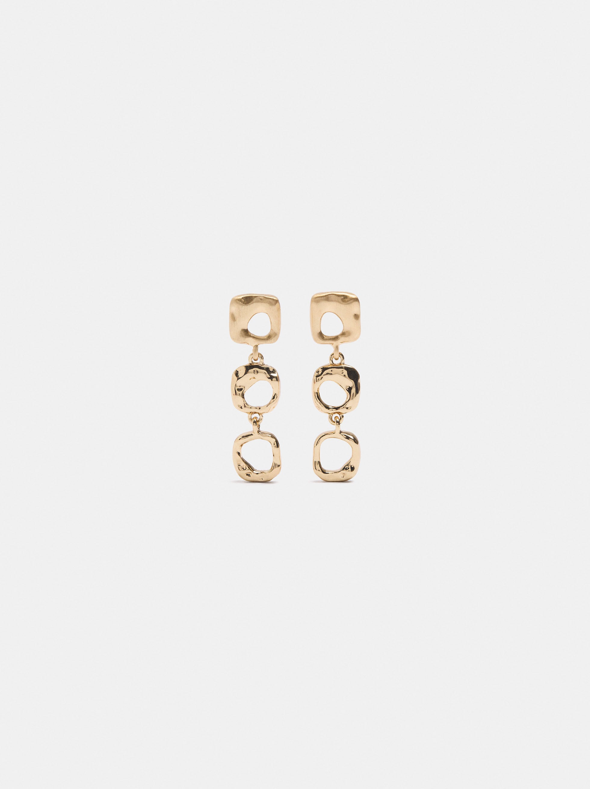 Long irregular hoop earrings image number 0.0