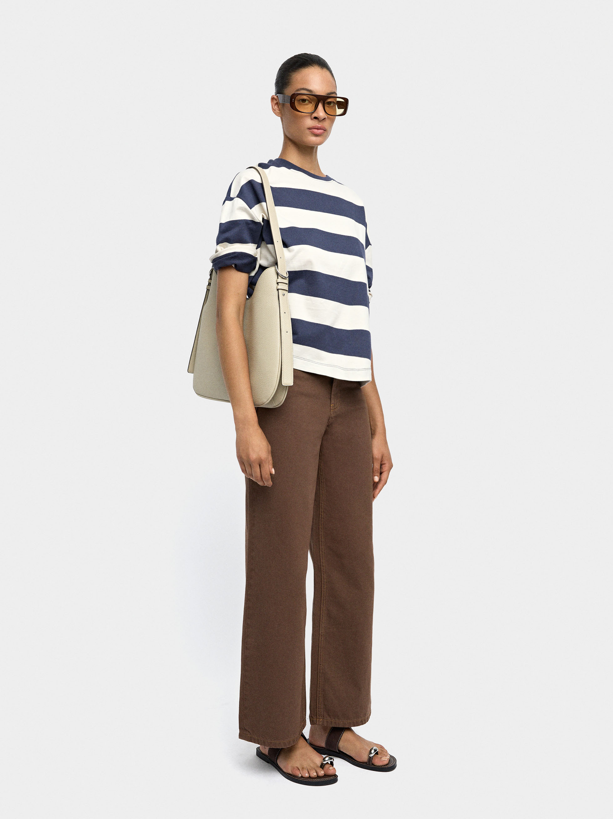 Striped T-shirt 100% cotton image number 0.0
