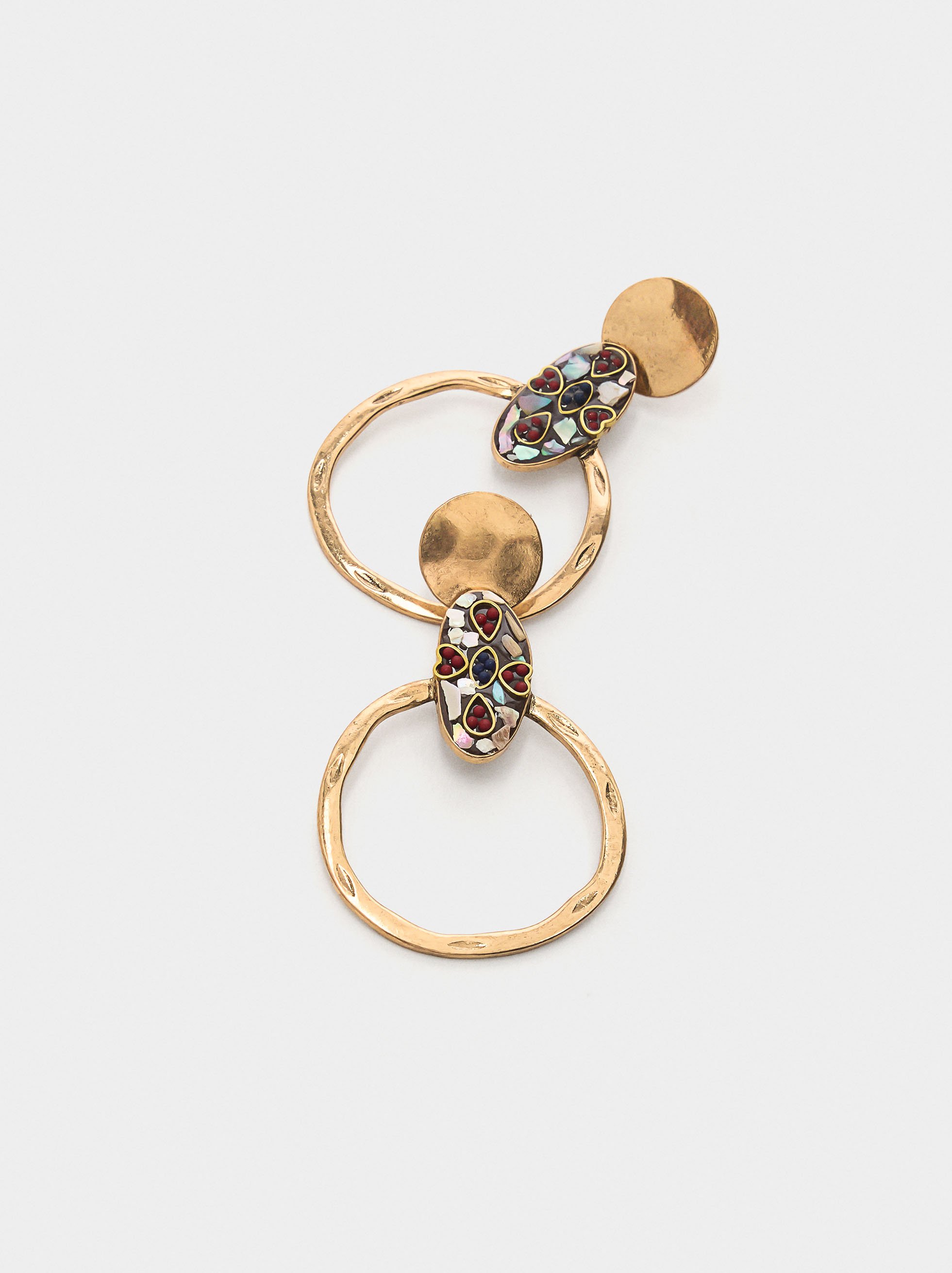 Long earrings with ethnic detail image number 1.0