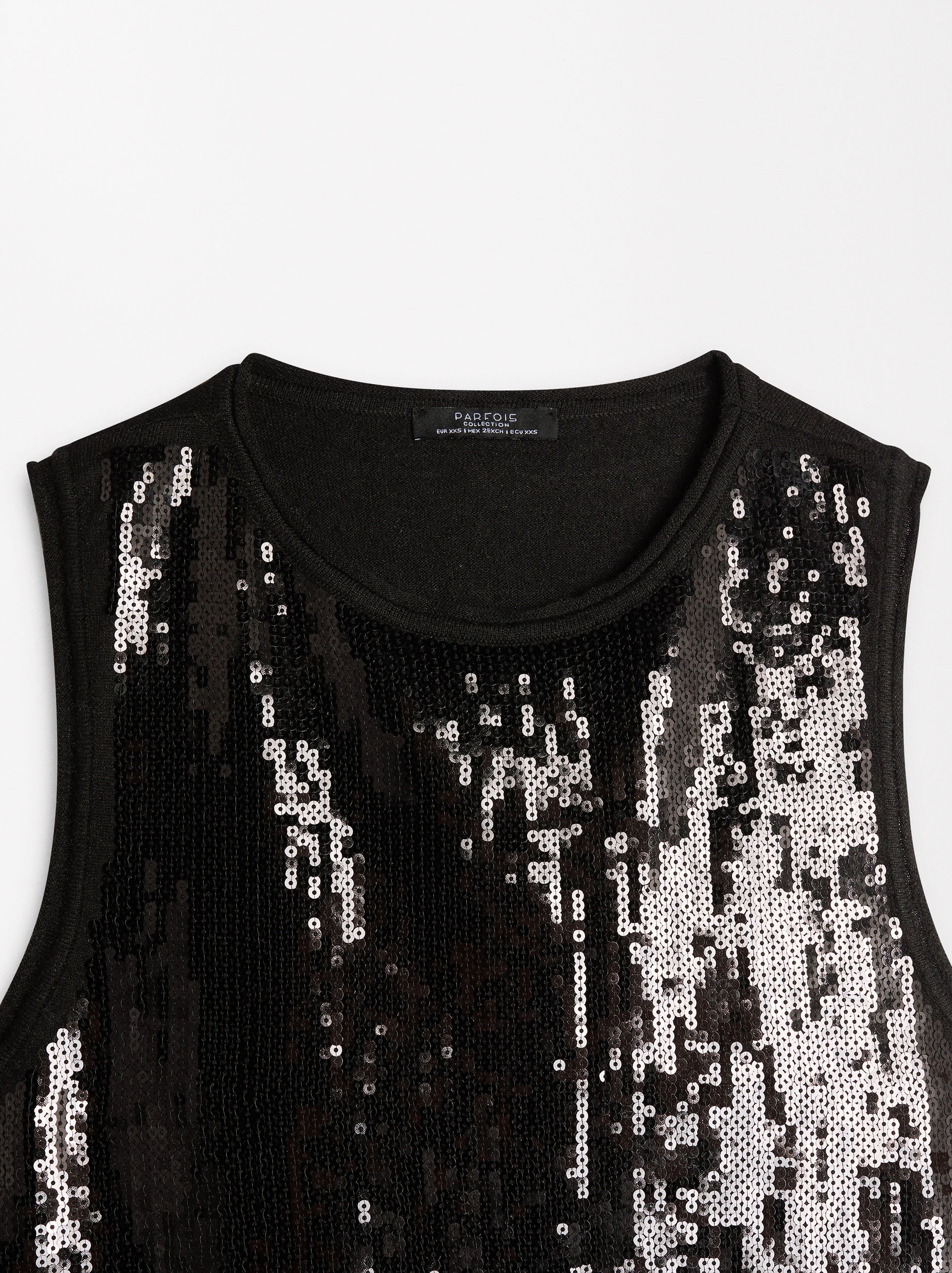 Knit top with sequins image number 6.0