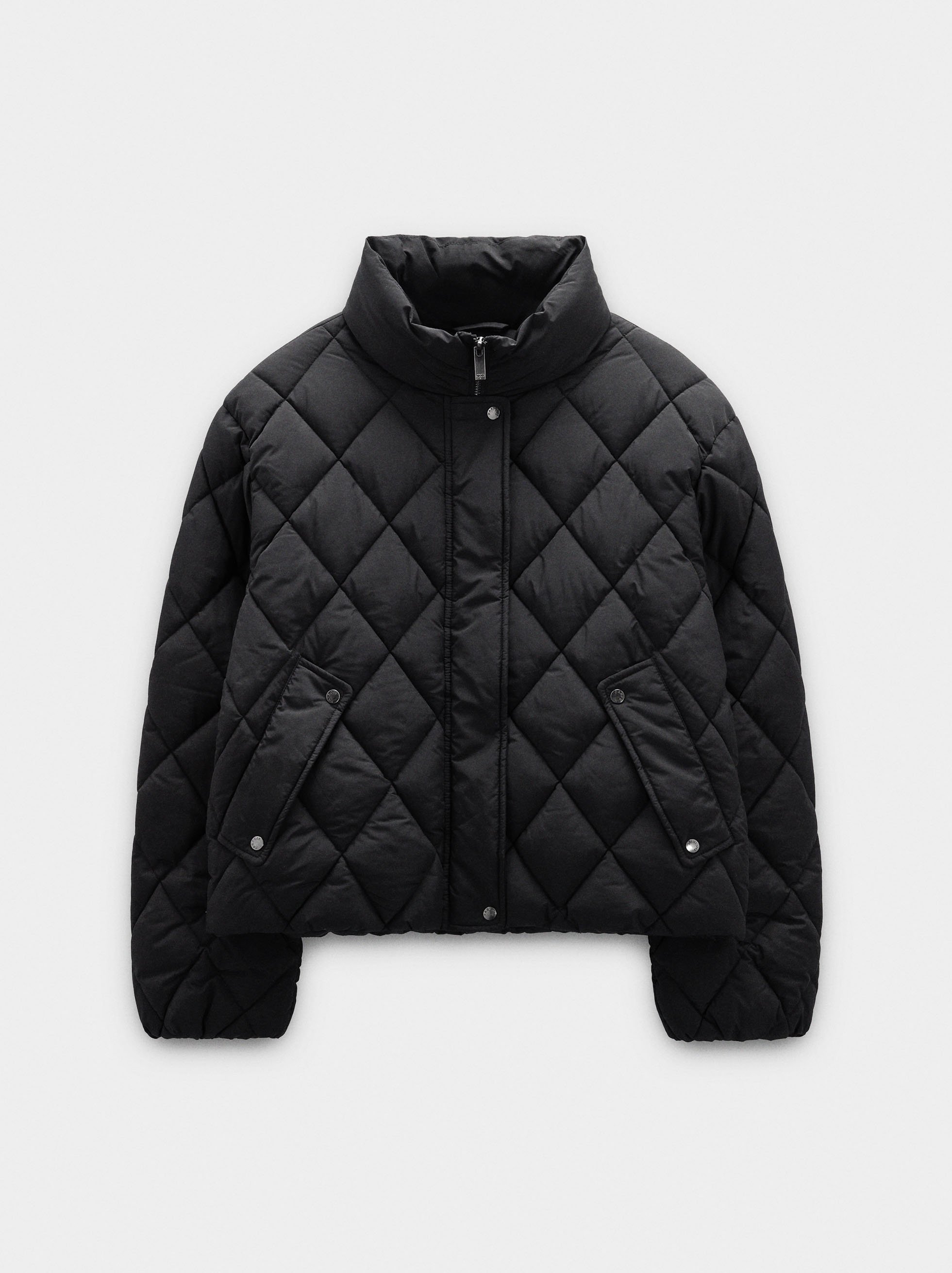 Quilted jacket with high collar image number 4.0