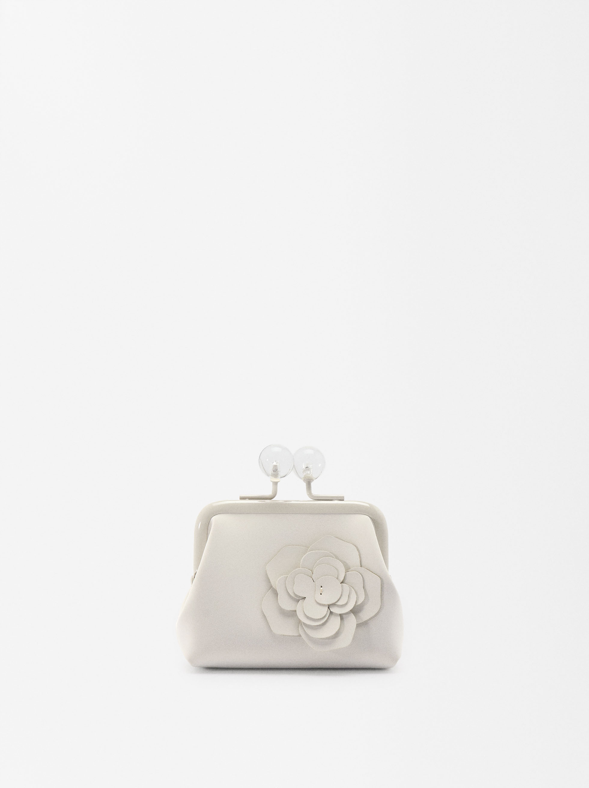 Coin Purse With Flower image number 0.0