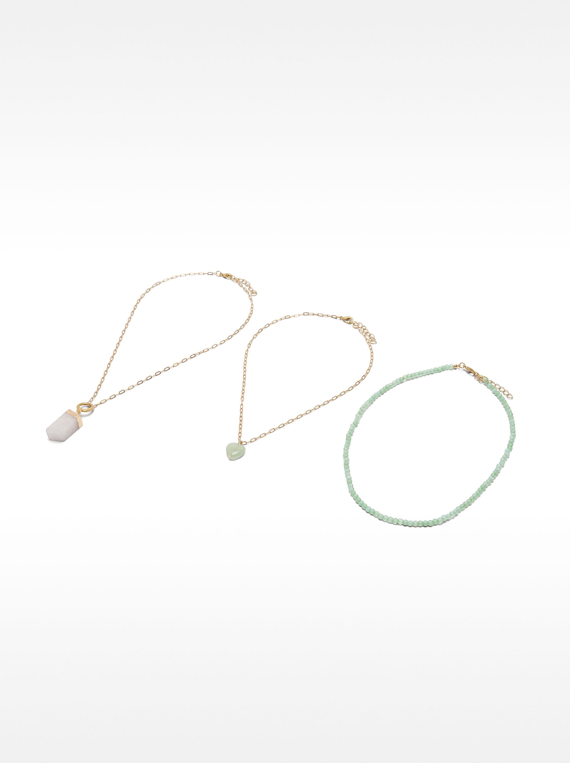 Set of necklaces with stones image number 3.0