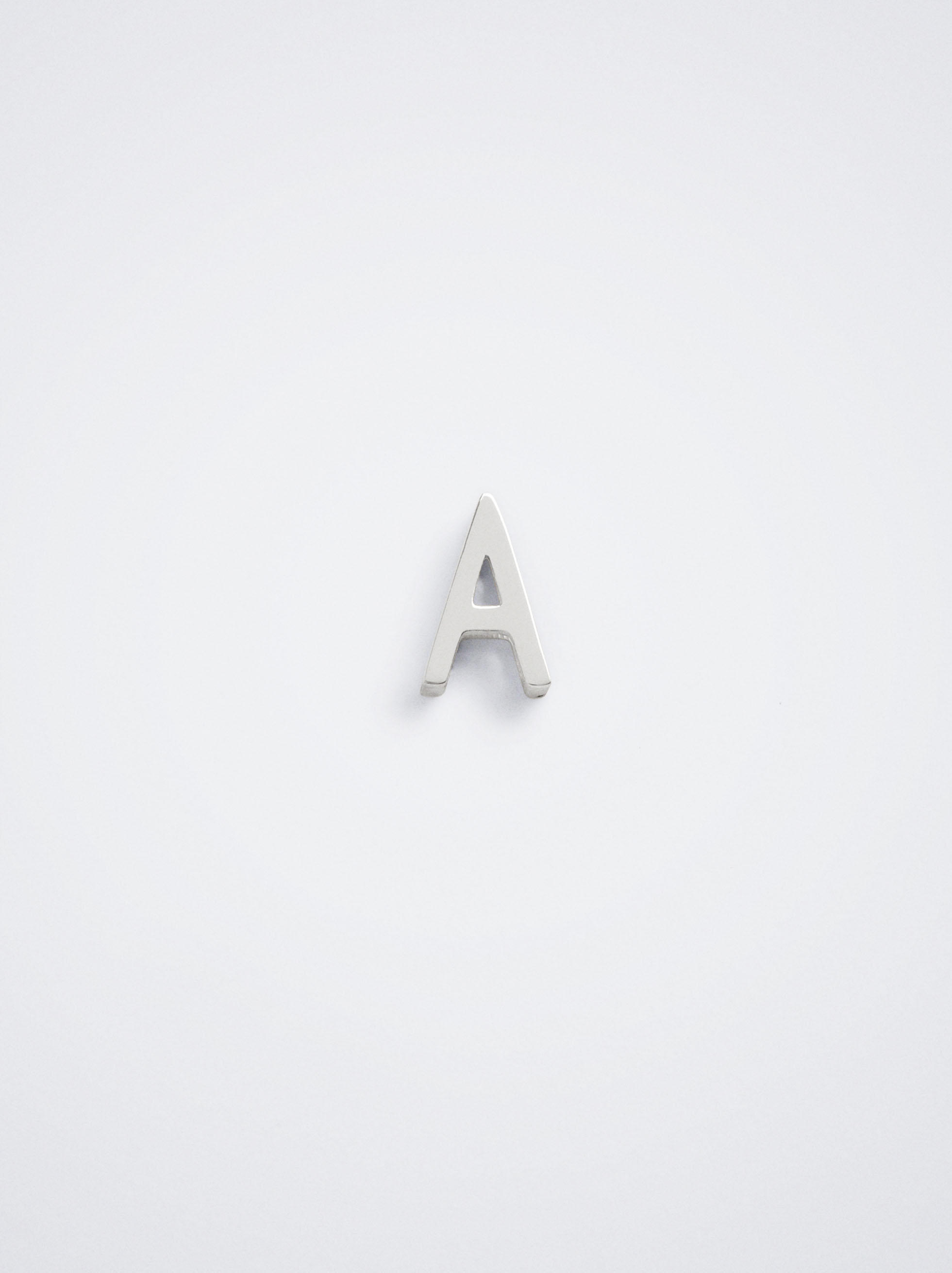 Letter A Stainless Steel Charm image number 0.0