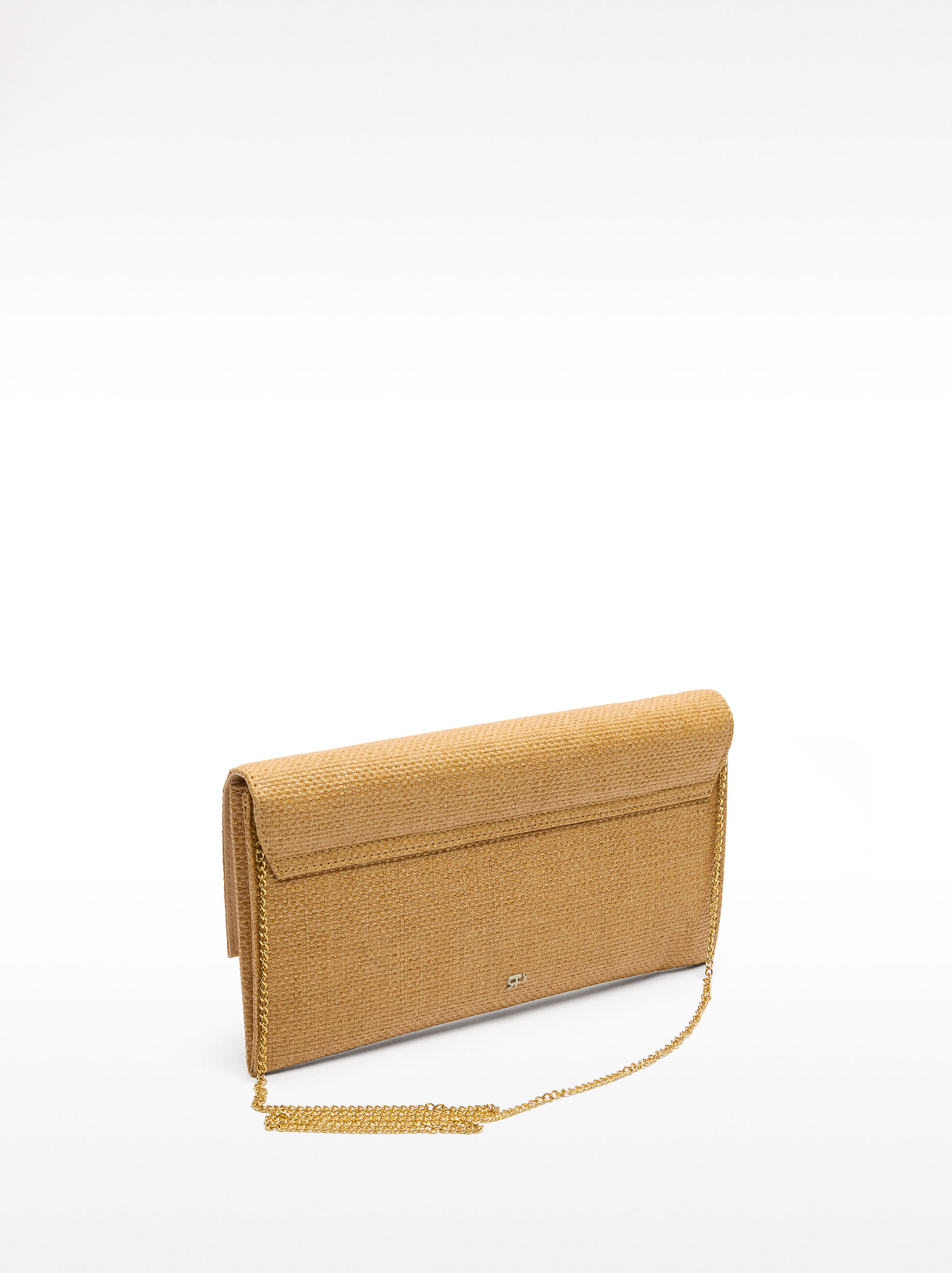 Umschlag-Abendtasche mit Stroheffekt image number 2.0