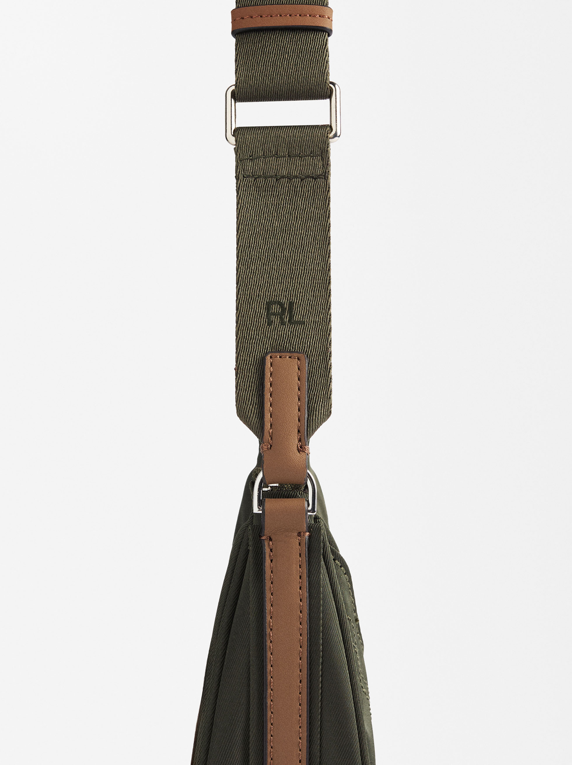 Bolso bandolera de nylon tipo hobo  image number 5.0
