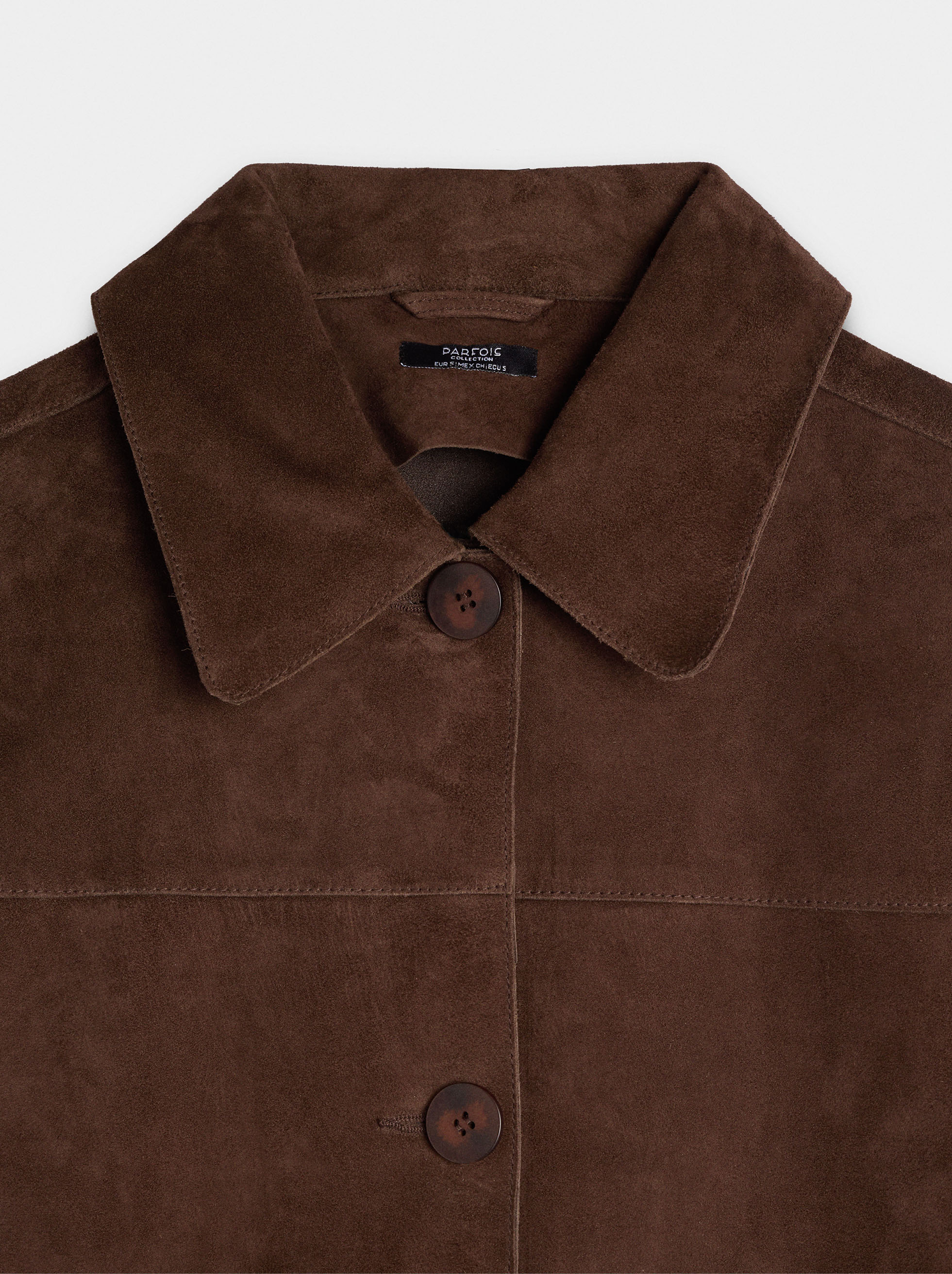 Leather jacket with buttons image number 5.0