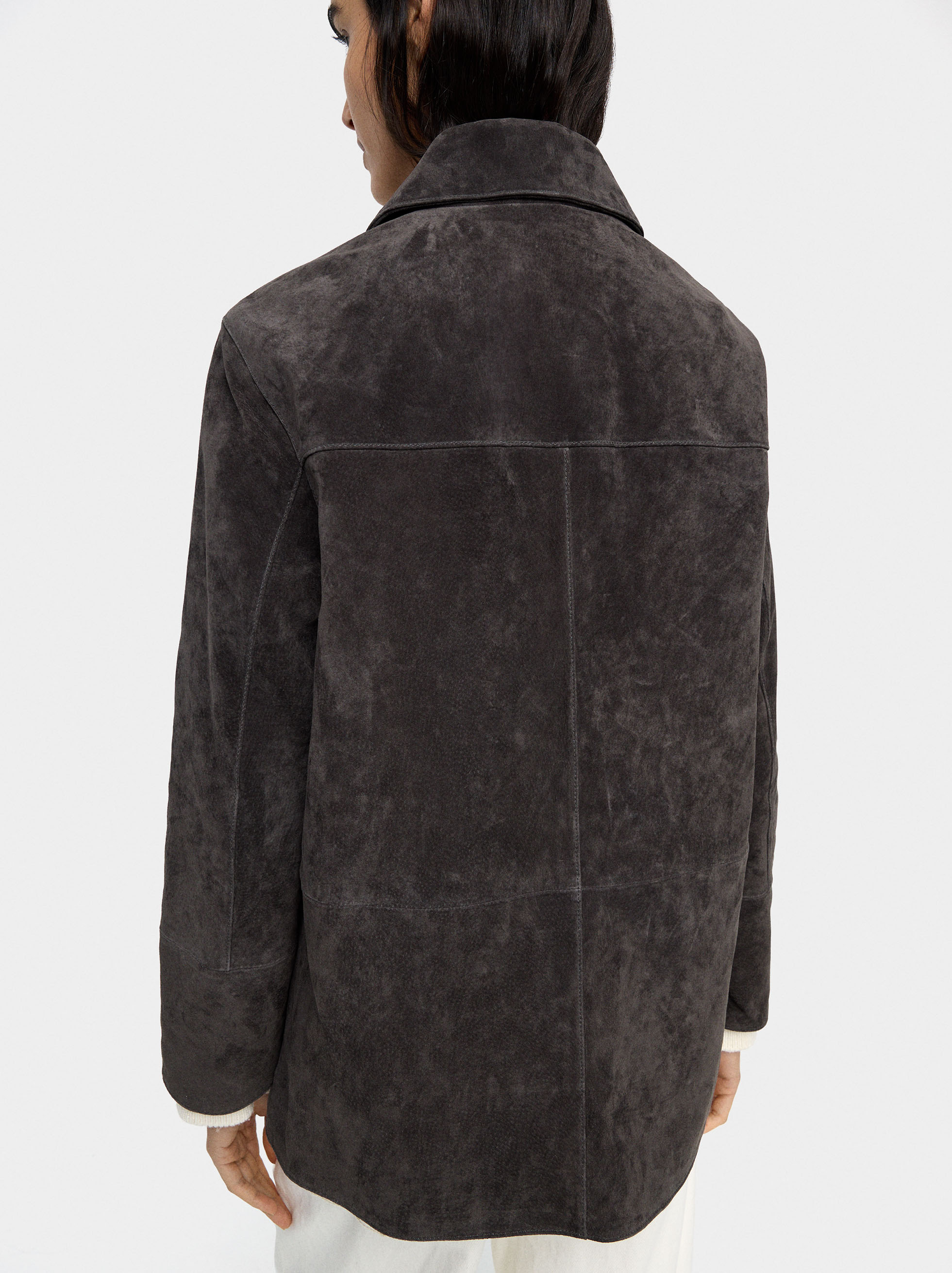 Leather jacket with buttons image number 3.0