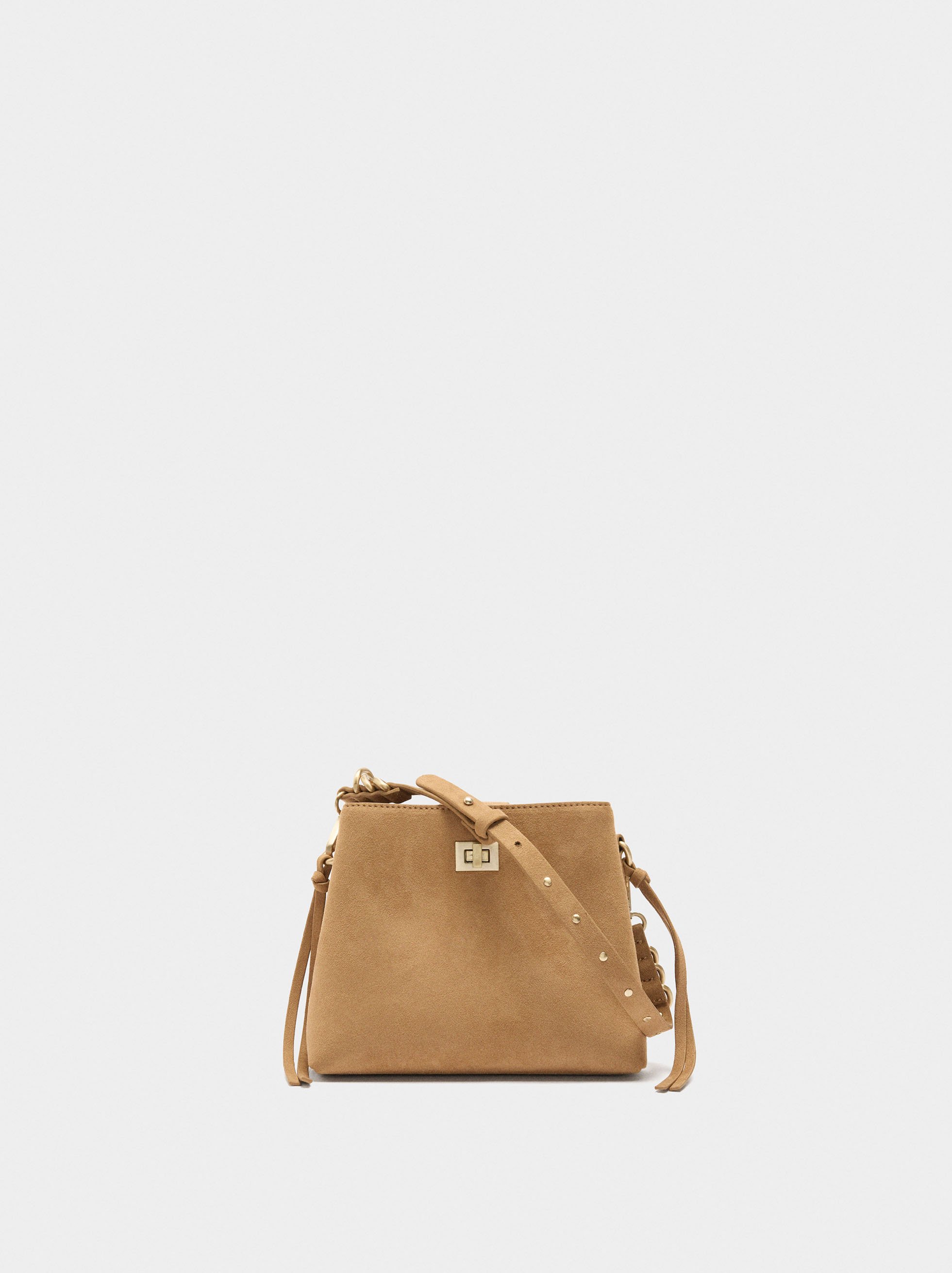 Tote bag with metallic hoop earrings image number 0.0