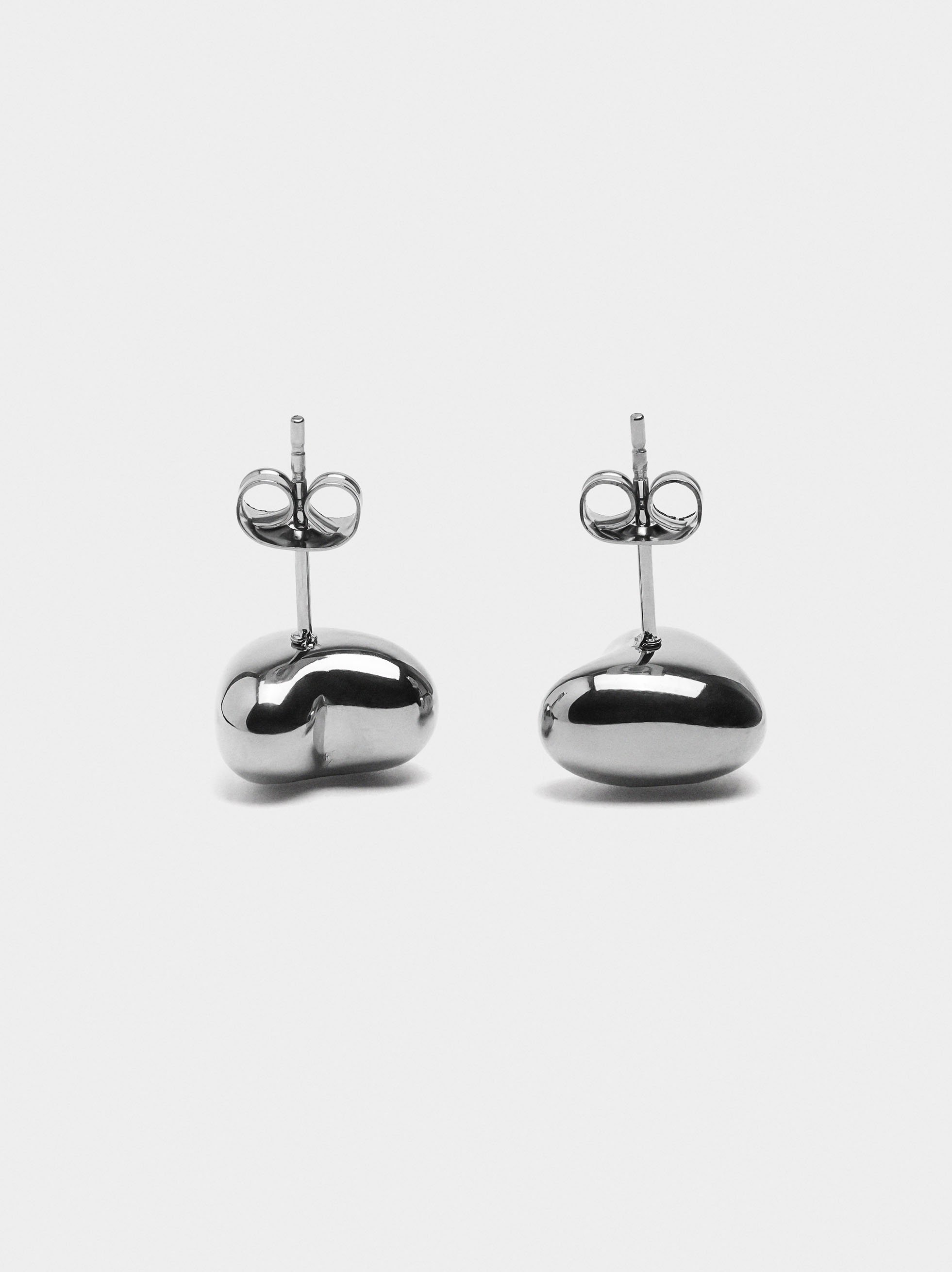 Heart earrings - stainless steel image number 2.0