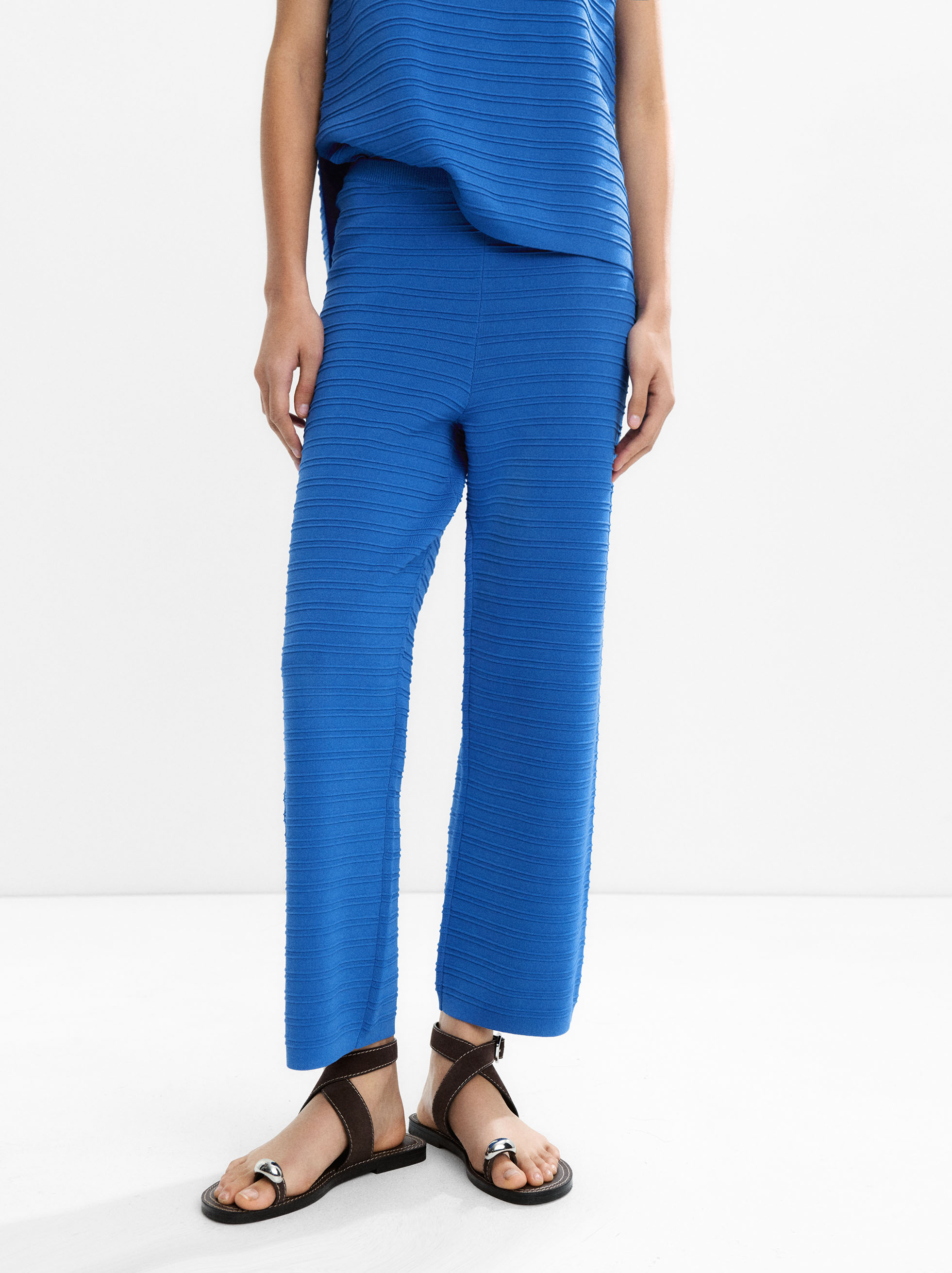 Ribbed knit trousers image number 1.0