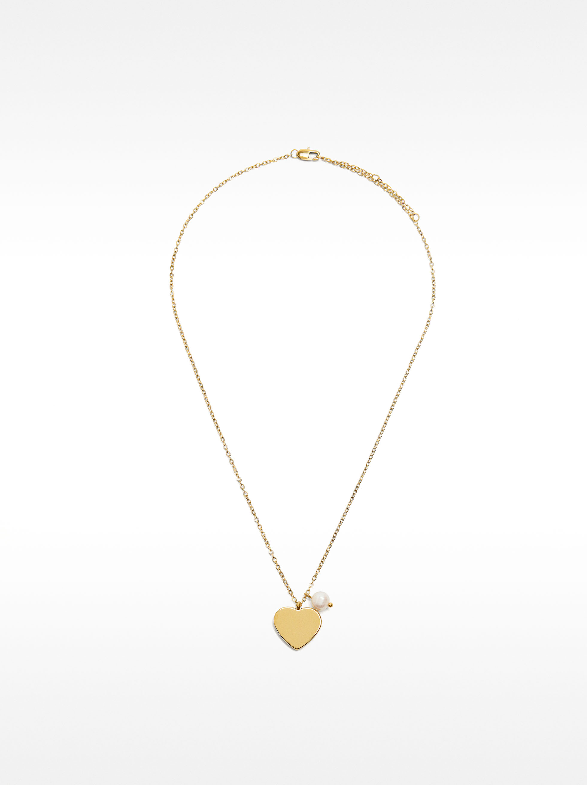 Customizable heart pendant necklace - stainless steel