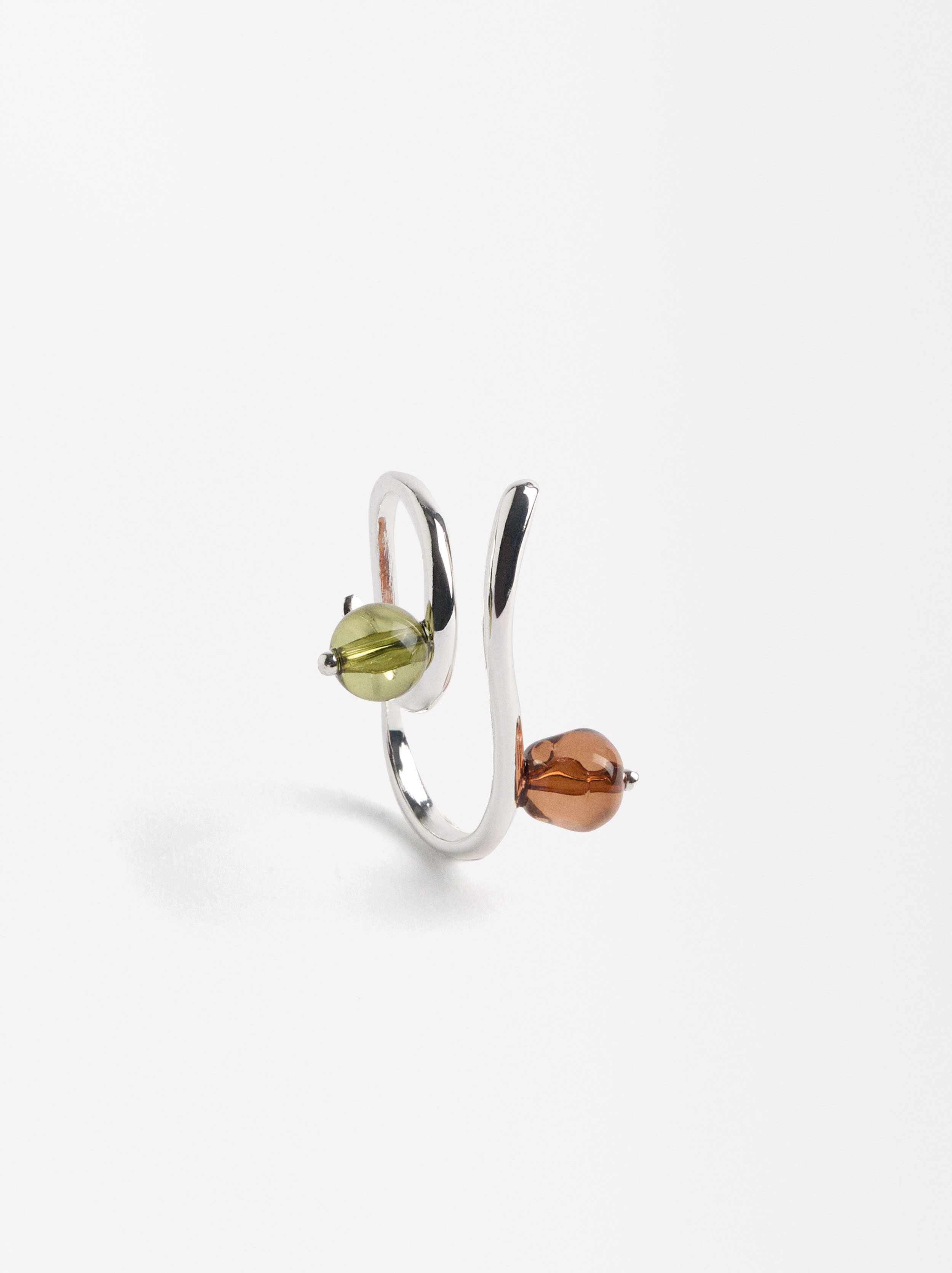 Anello crociato con perle image number 2.0