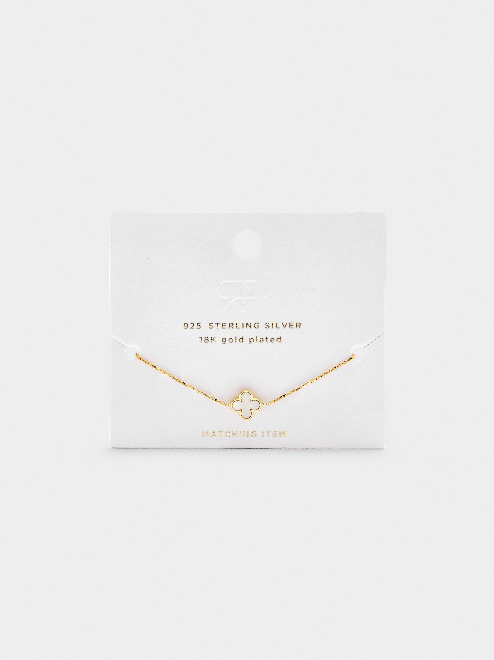 Bracelet with clover pendant - 925 sterling silver image number 4.0