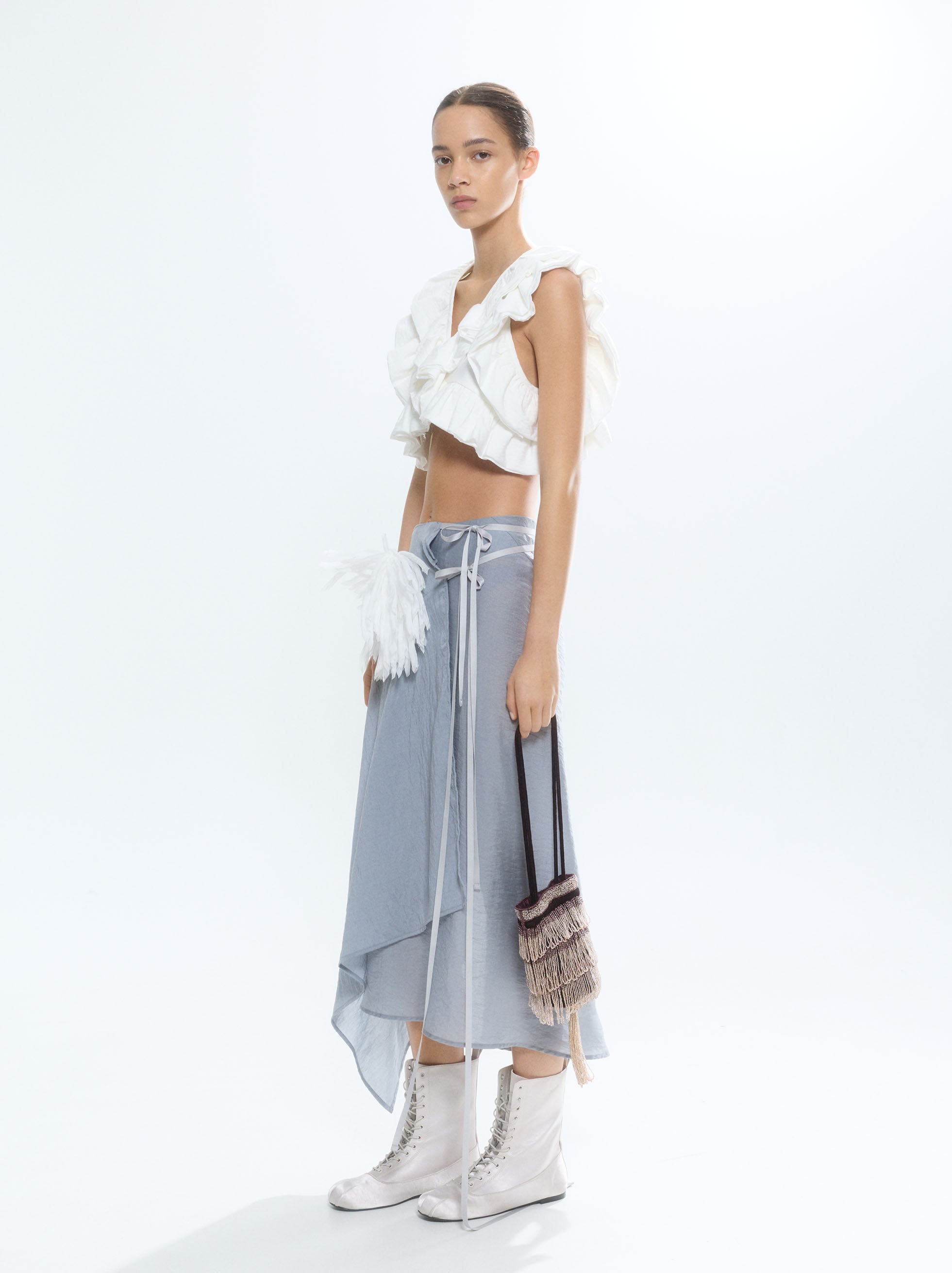 Ruffled crop top image number 3.0