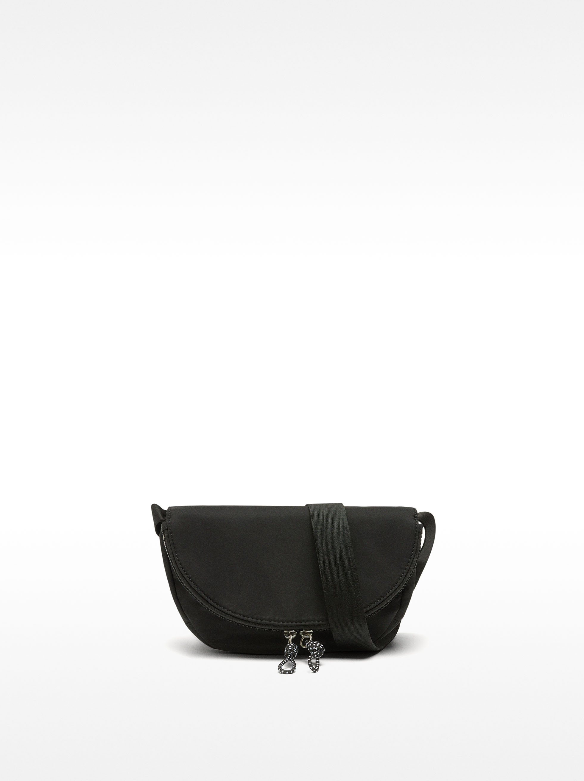 Nylon crossbody bag with flap closure image number 0.0