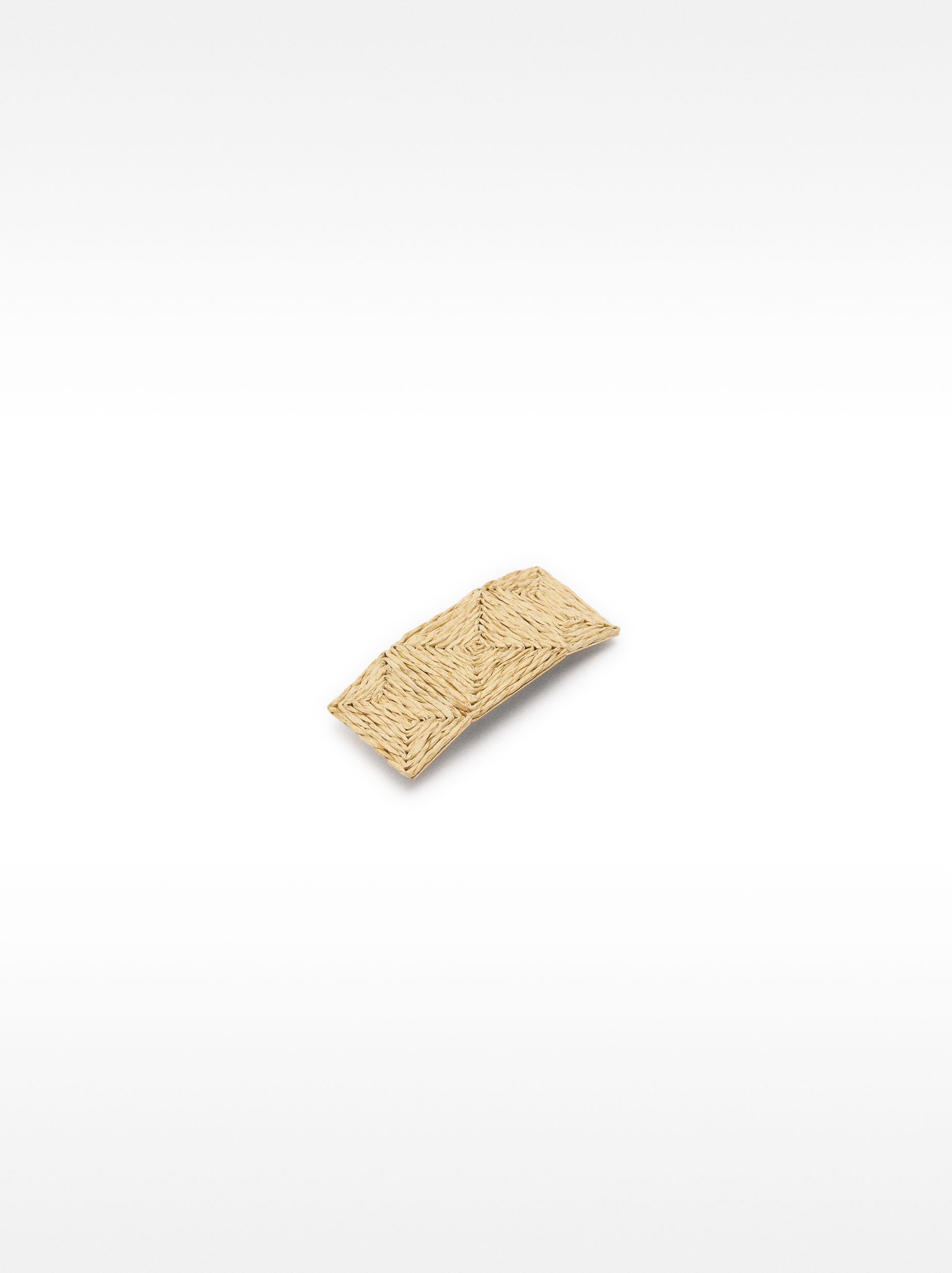 Rectangular raffia-effect hair clip image number 0.0