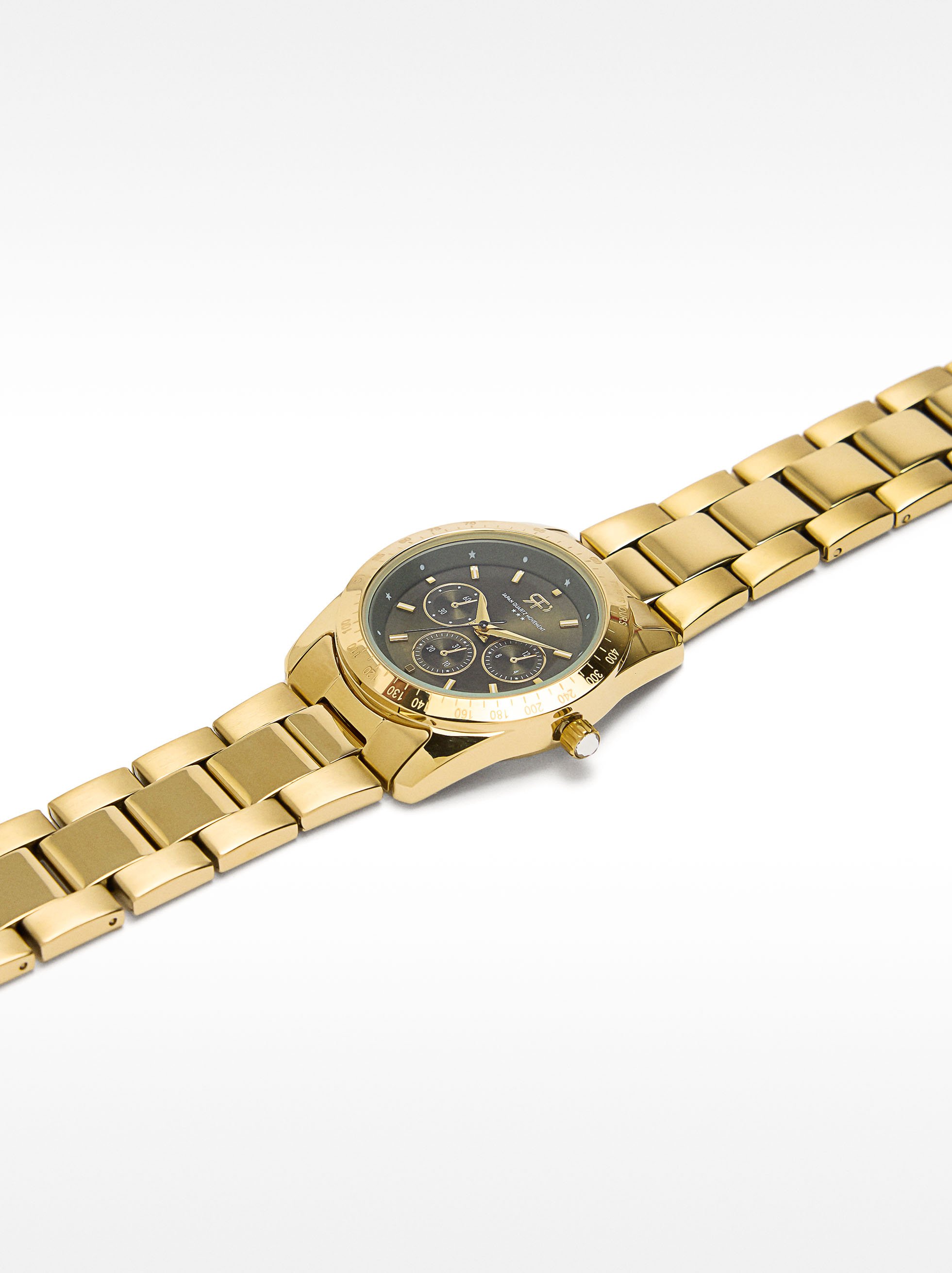 Reloj dorado com pulsera de acero inoxidable image number 2.0