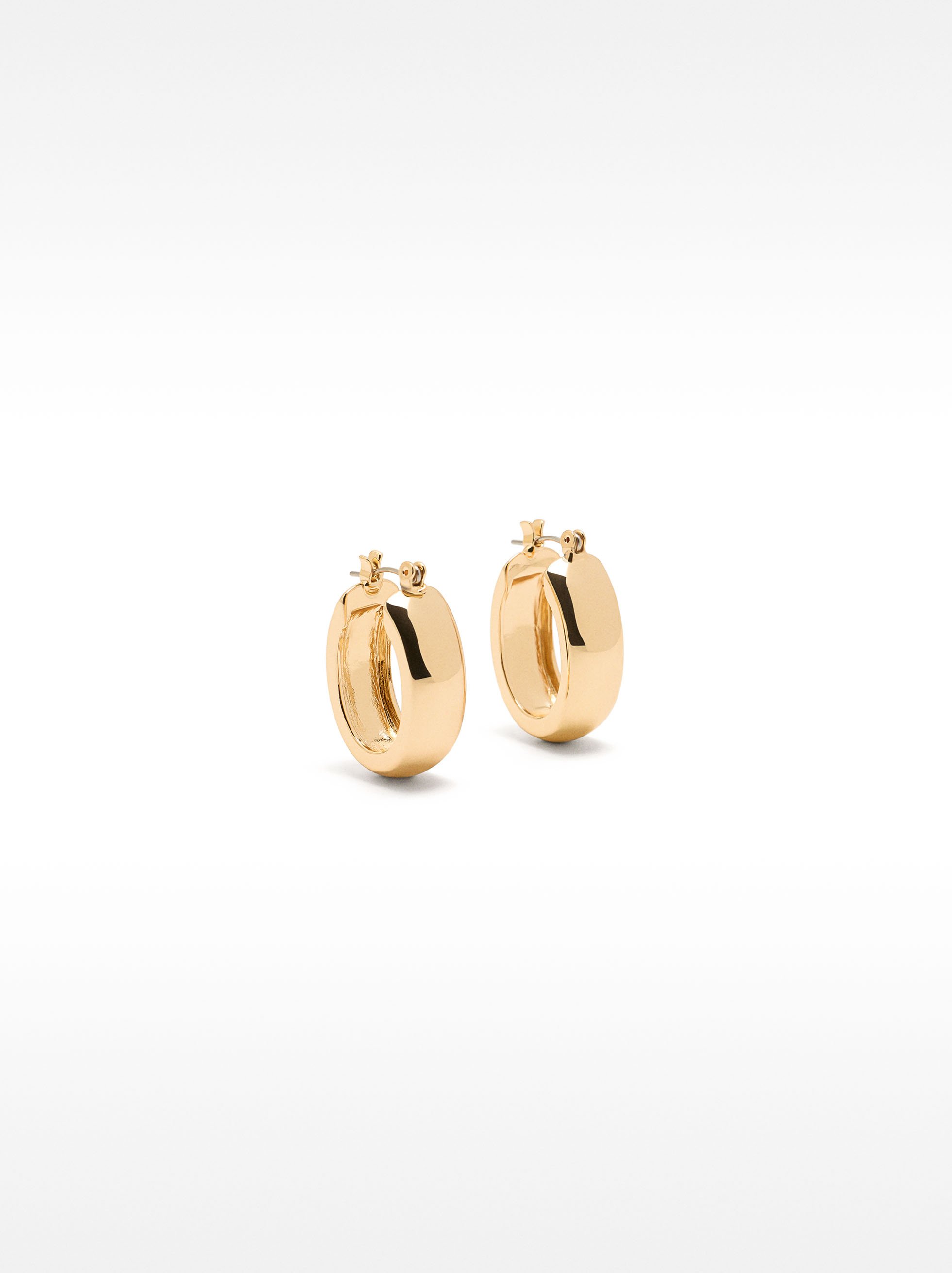 Long smooth hoop earrings image number 0.0