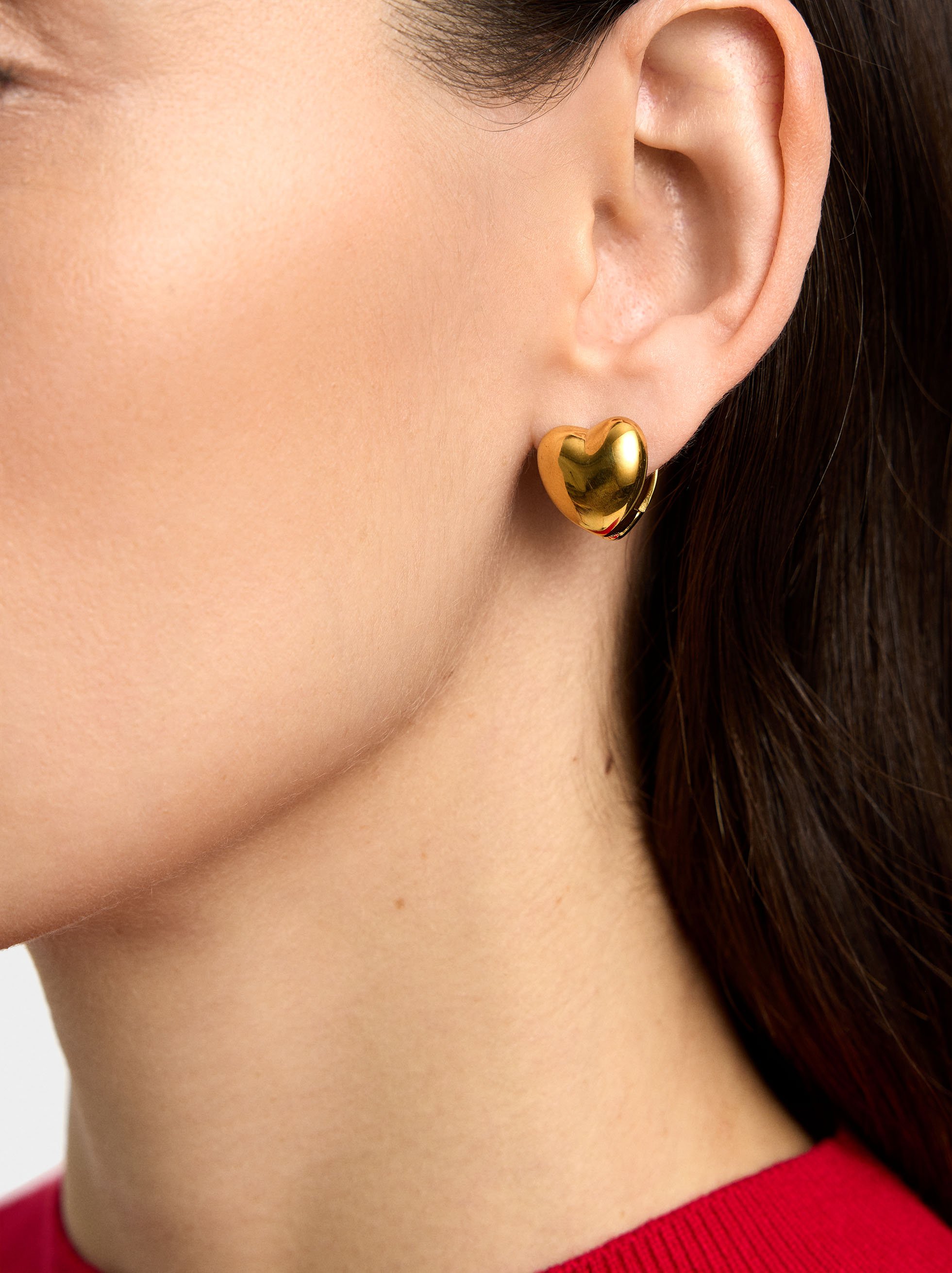 Ohrringe Herzen – Edelstahl image number 1.0