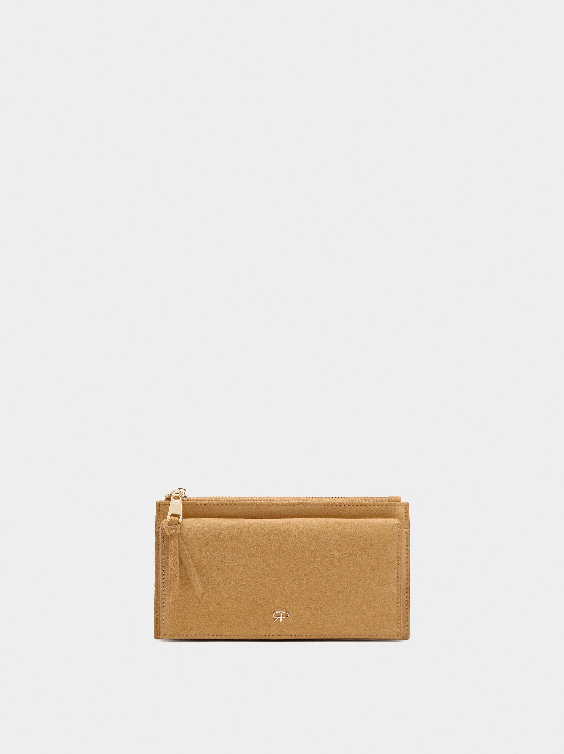 Wallet with suede effect L image number 0.0
