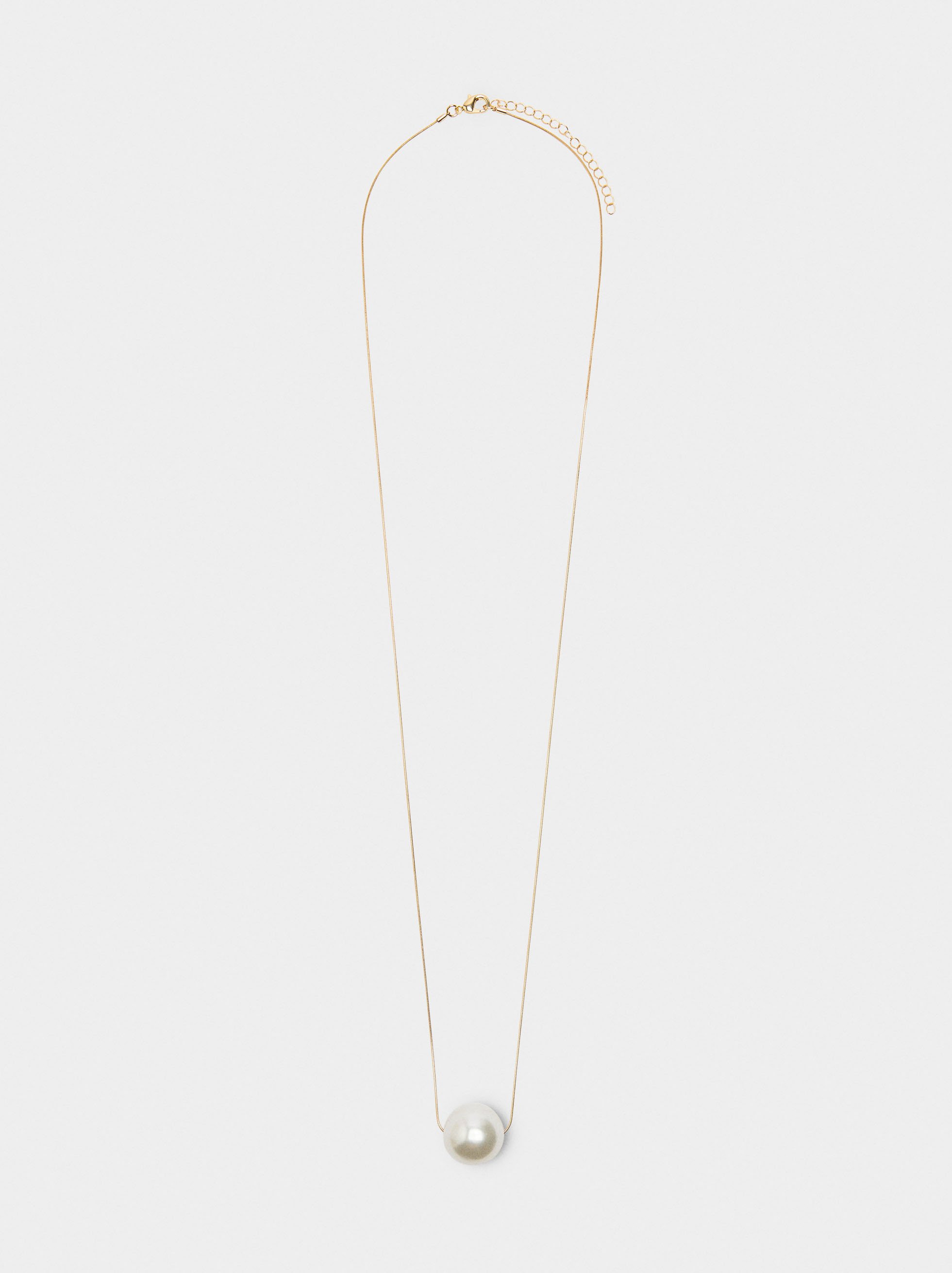 Long necklace with pearl image number 0.0
