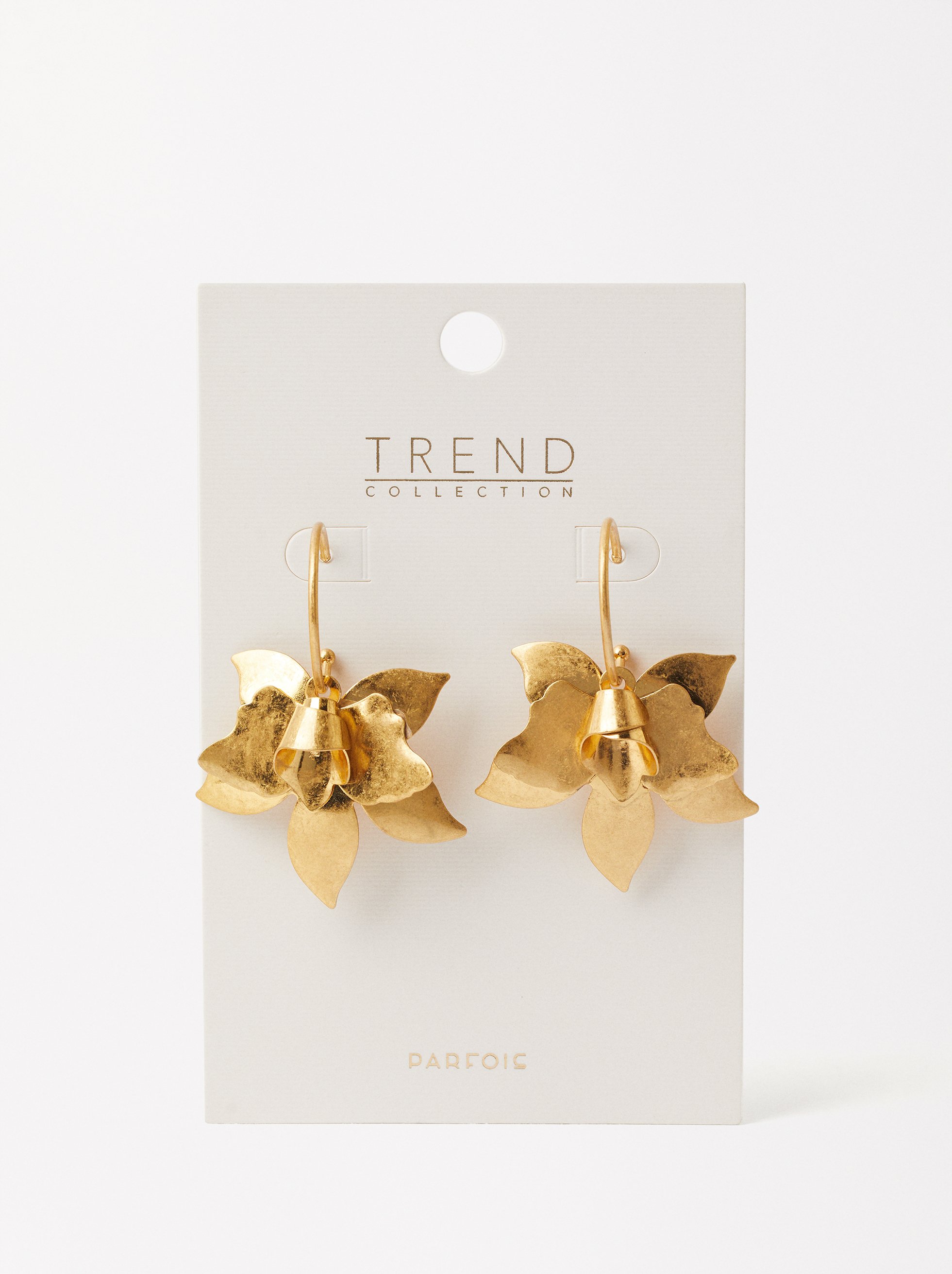 Pendientes de aro con flor image number 2.0