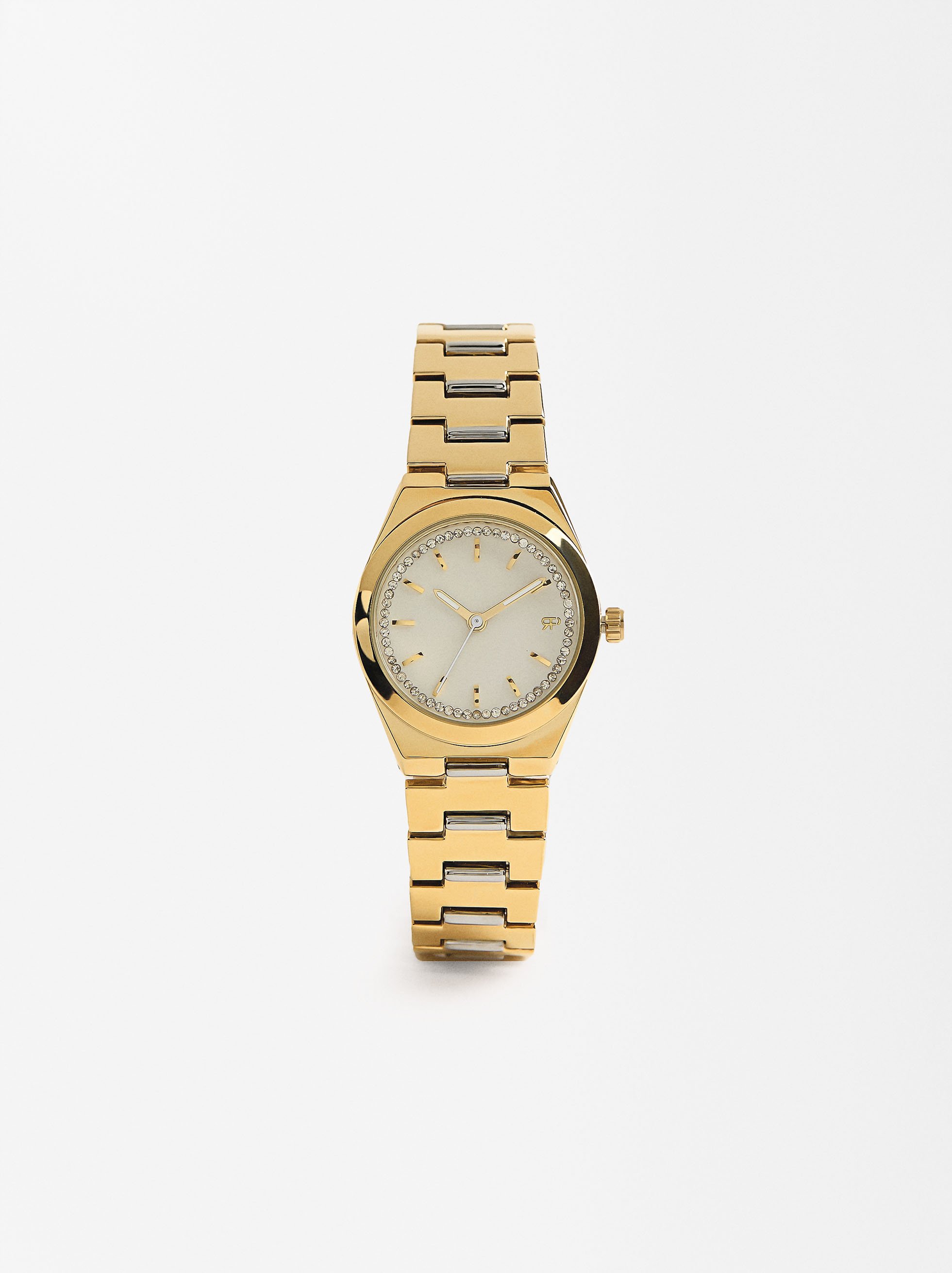 Reloj dorado con pulsera de acero inoxidable image number 0.0