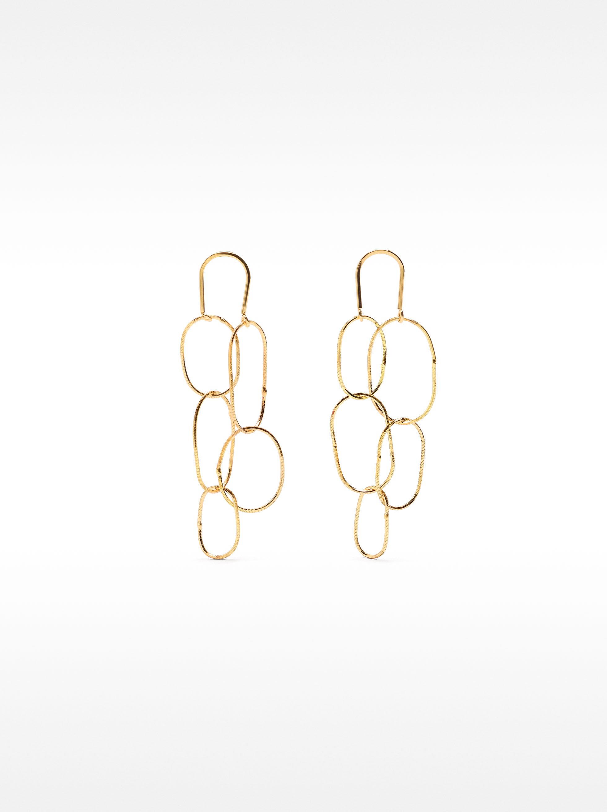 Pendientes largos con aros entrecruzados image number 0.0