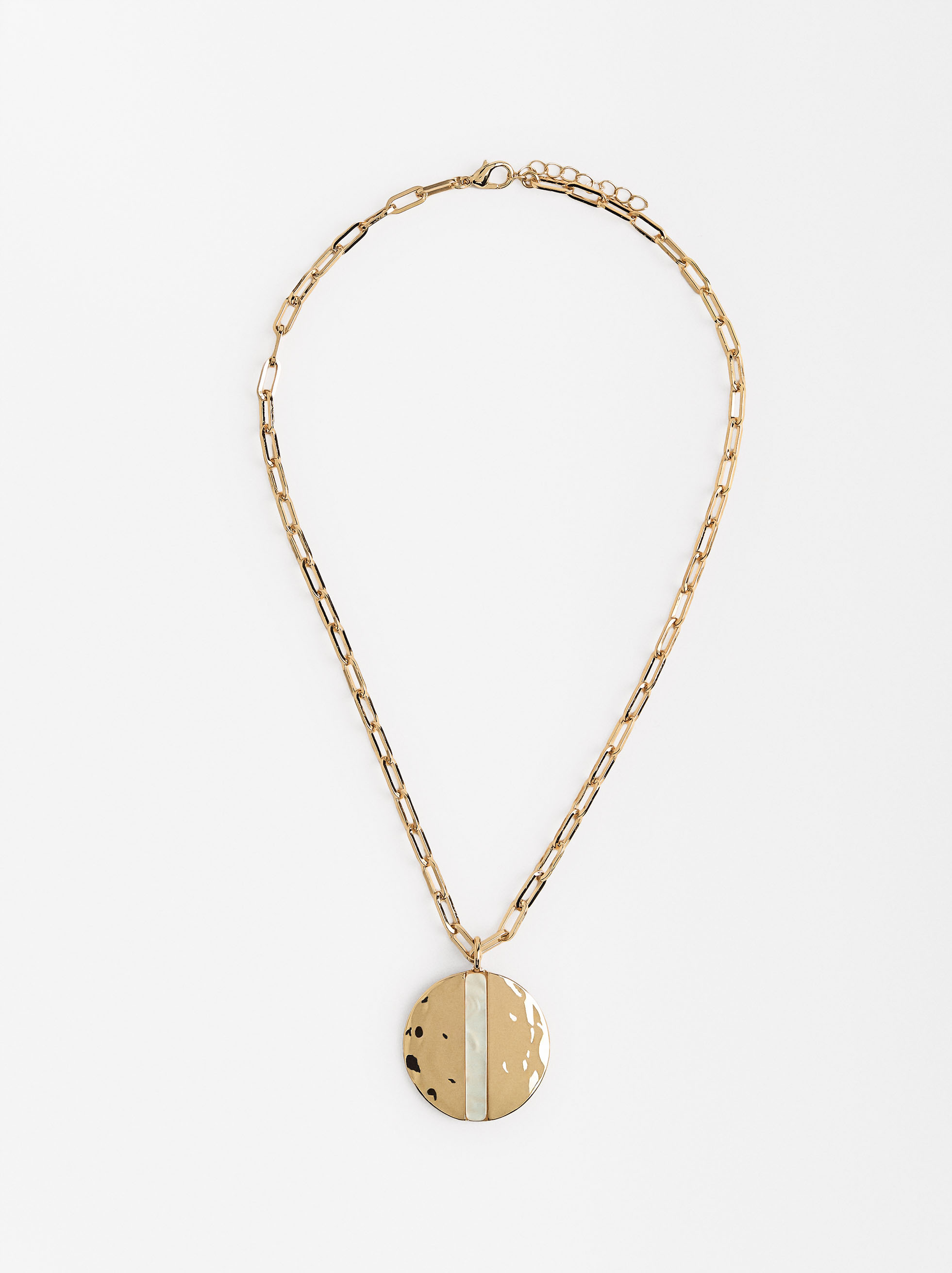 Long chain-link necklace with pendant image number 0.0