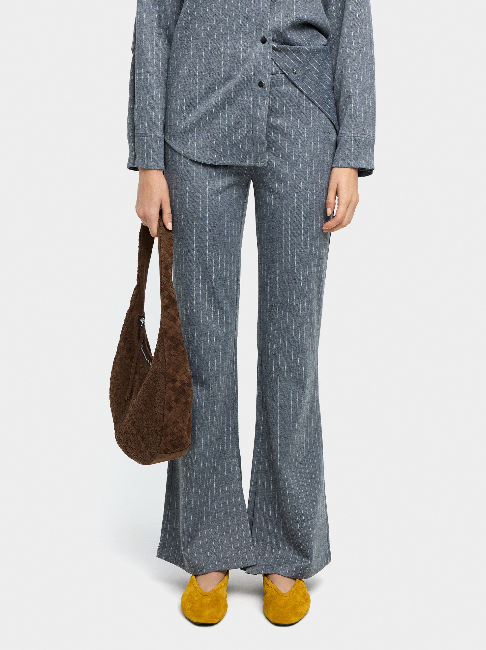 Trousers with pinstripe image number 1.0