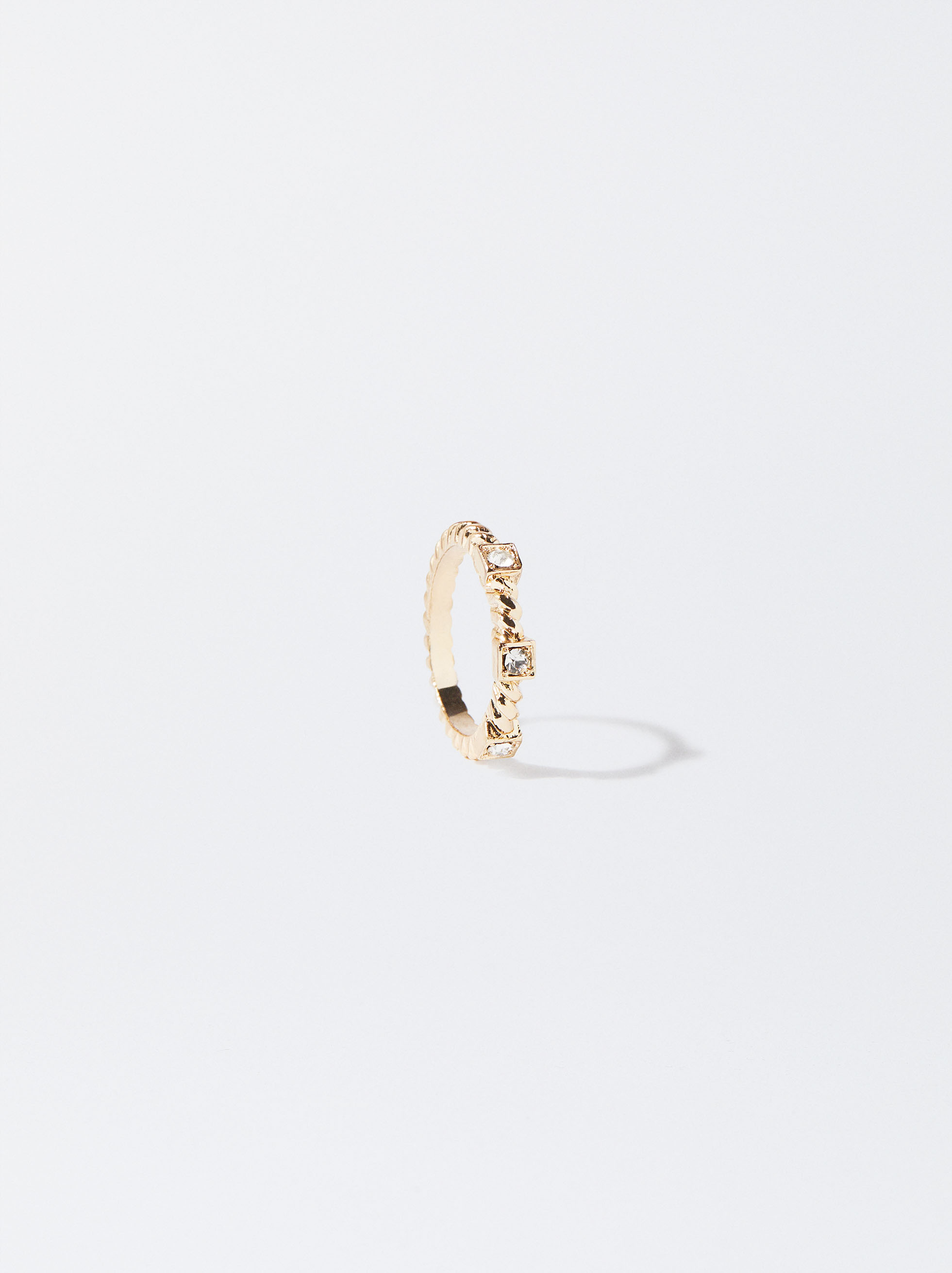 Goldener Ring Mit Kristallen image number 1.0