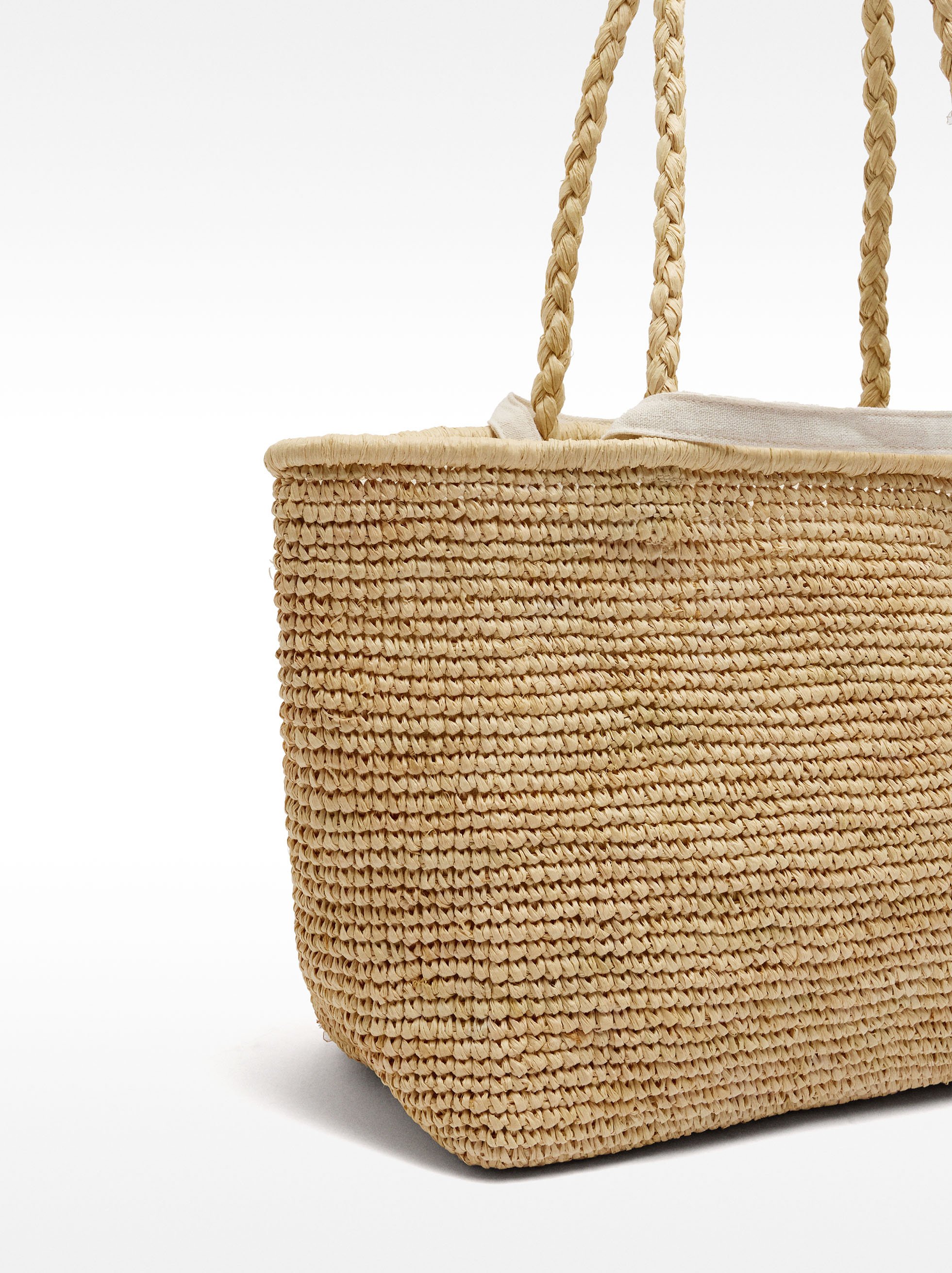 Medium straw shopper bag image number 2.0
