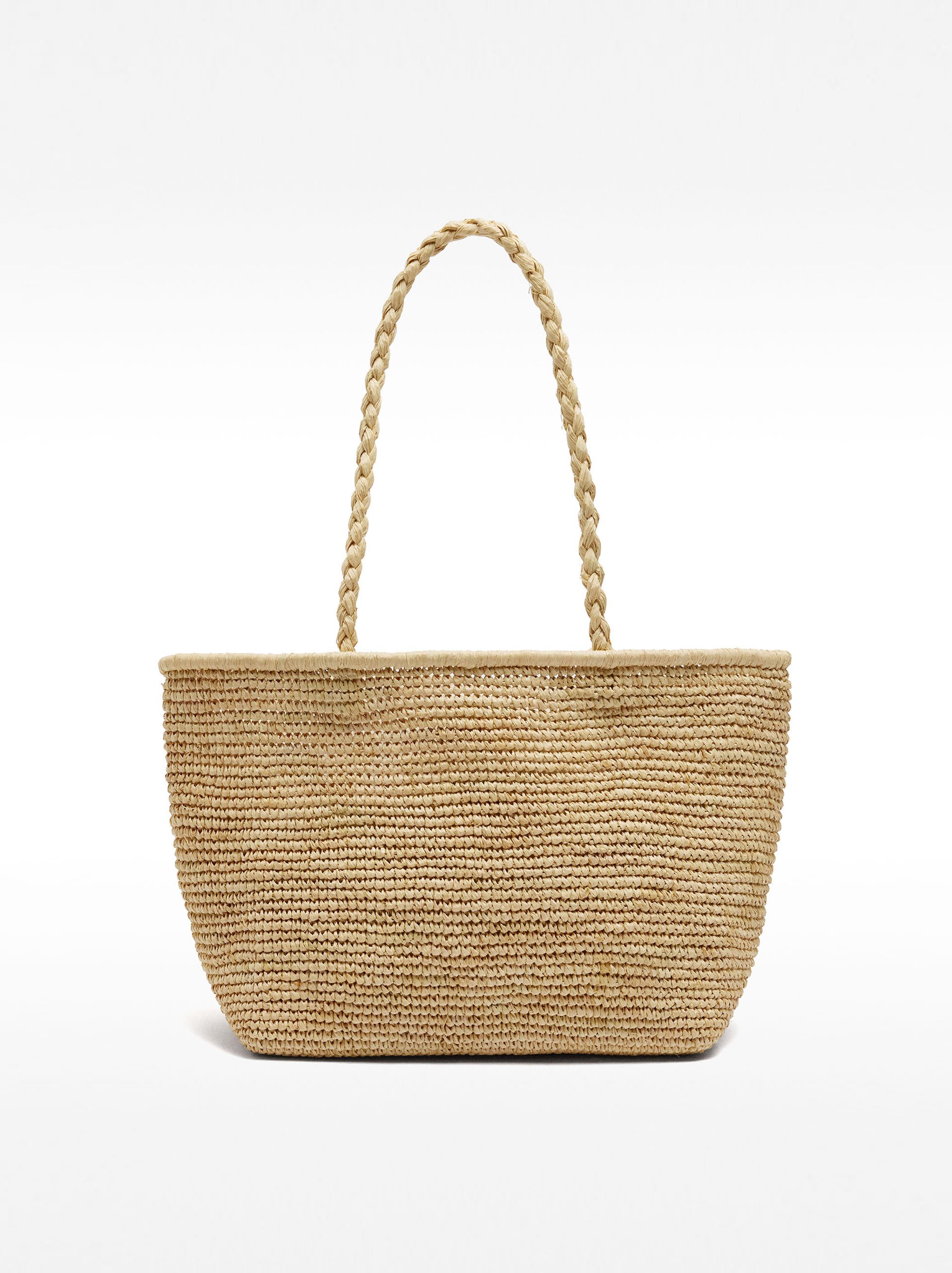 Medium straw shopper bag image number 5.0
