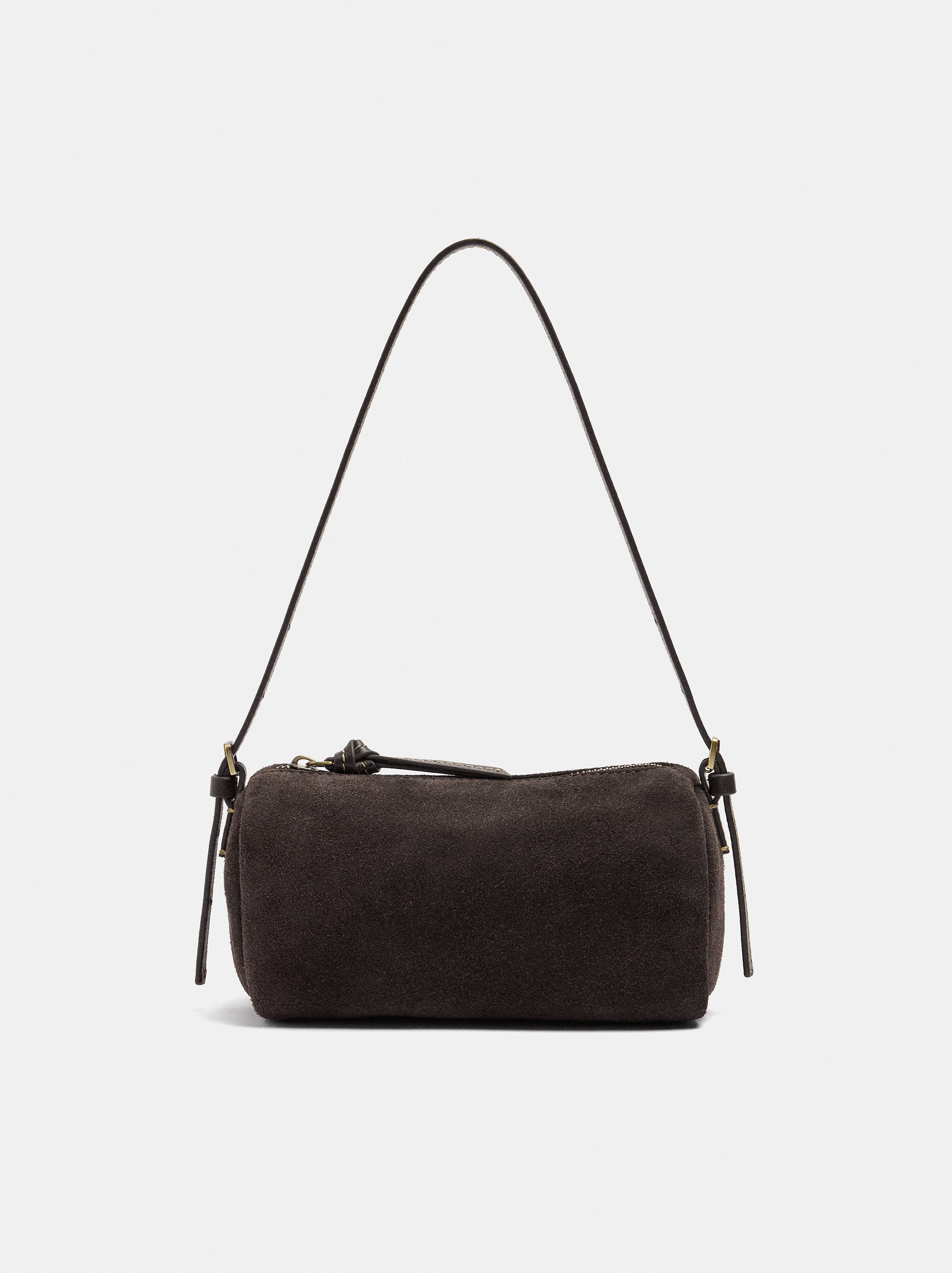 Elongated leather crossbody bag image number 4.0