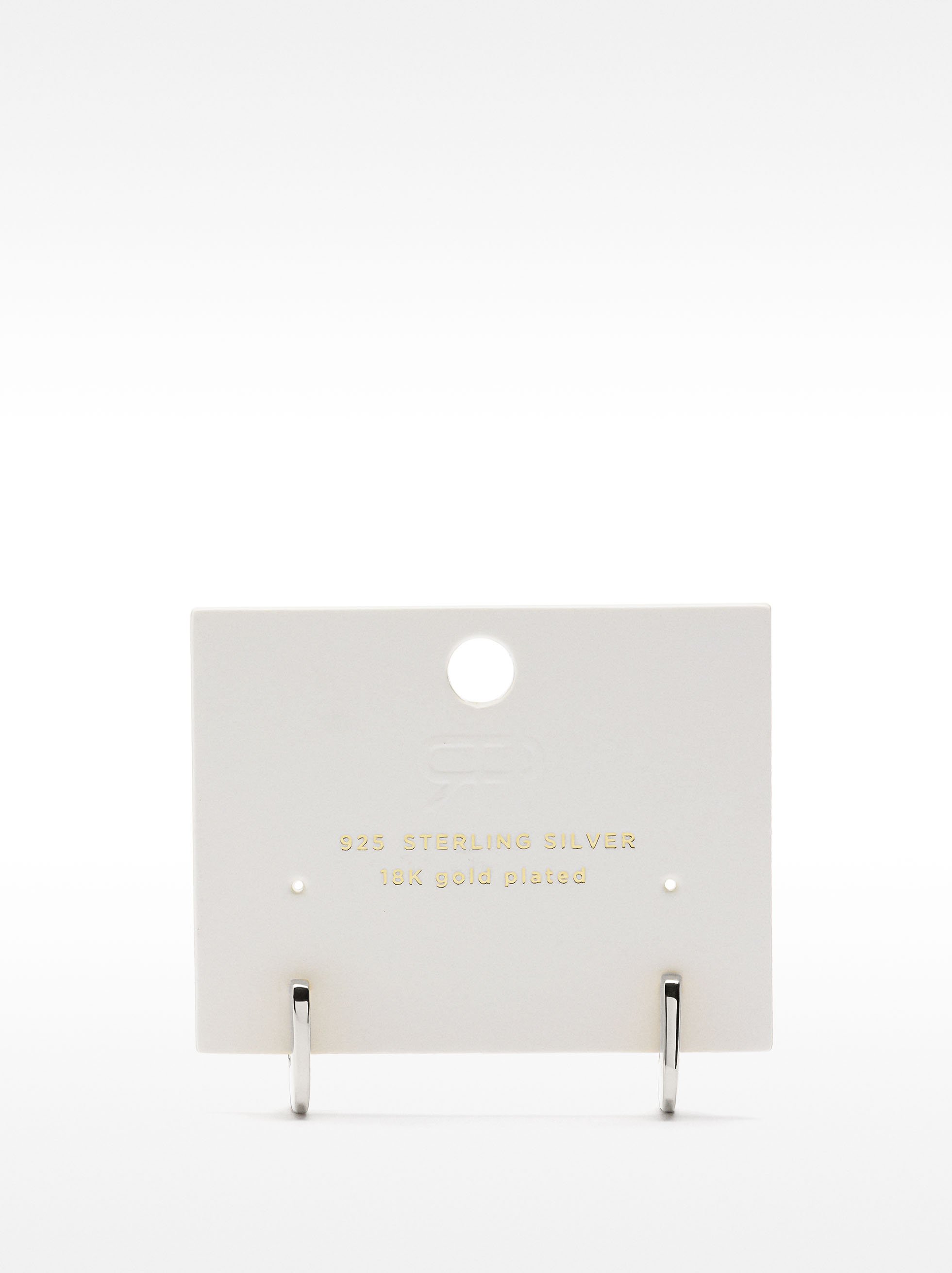 Short hoop earrings - 925 sterling silver image number 4.0