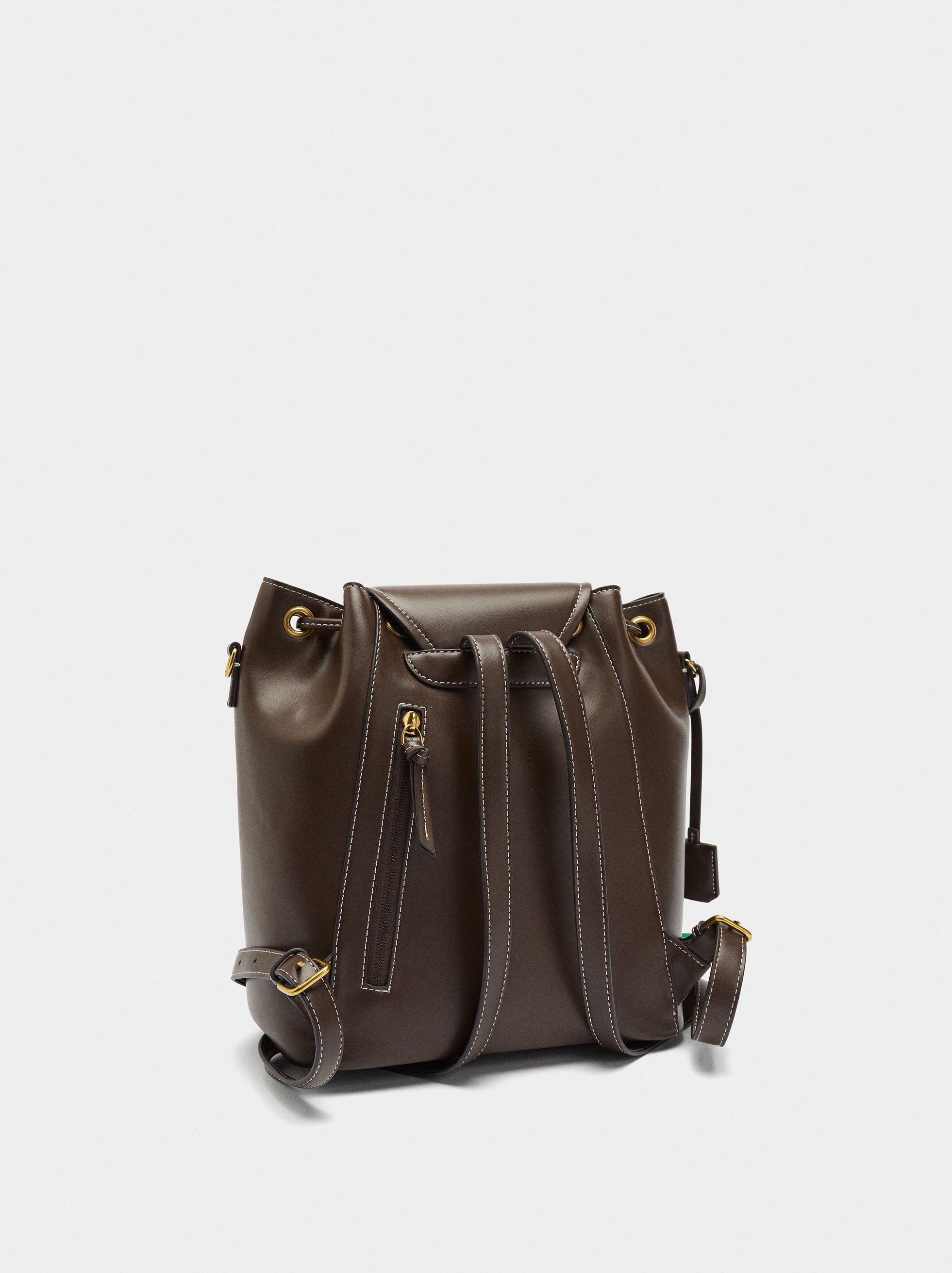 Backpack with crossbody bag strap image number 3.0