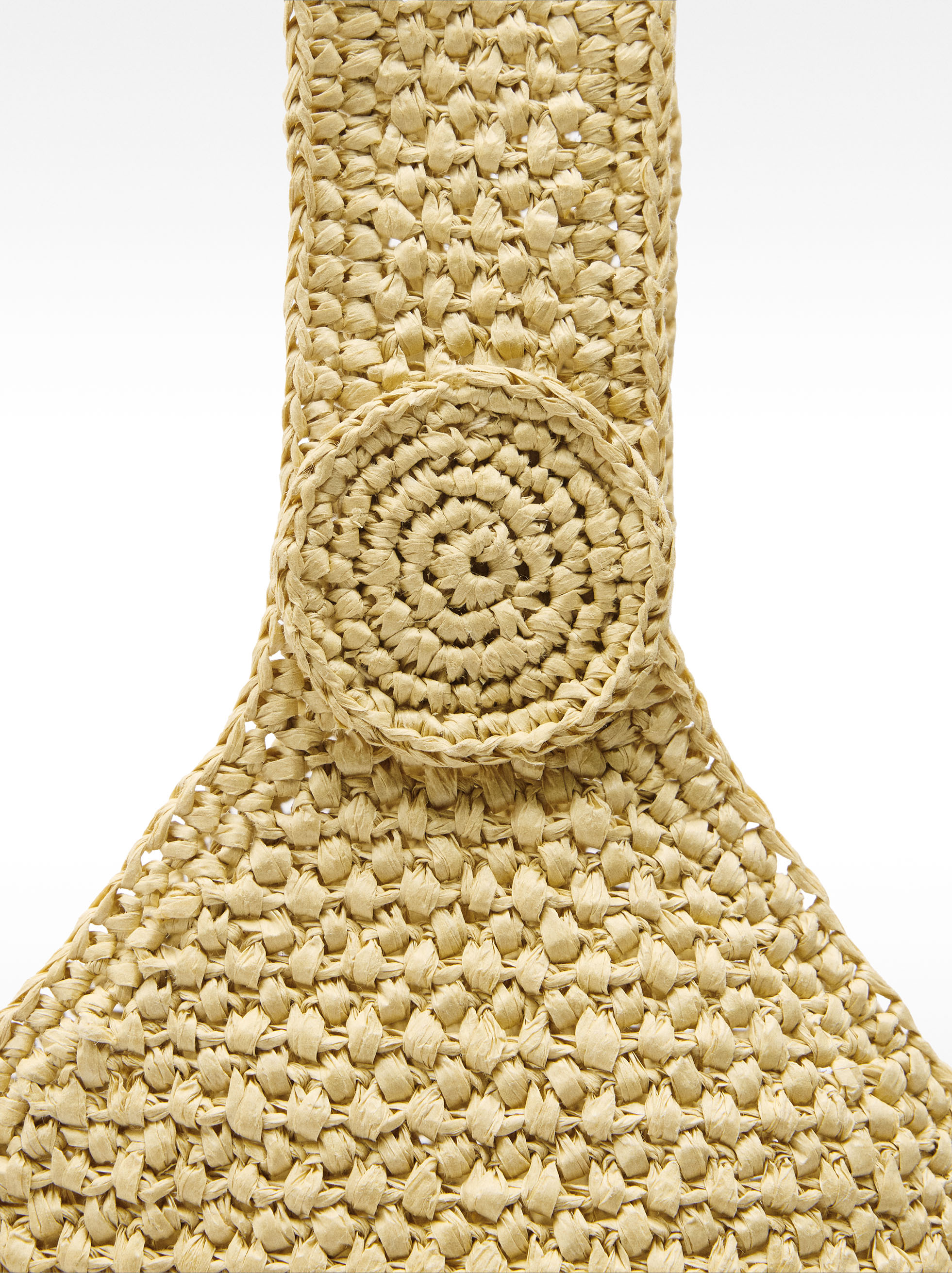 Straw-effect shoulder bag with side detail image number 2.0