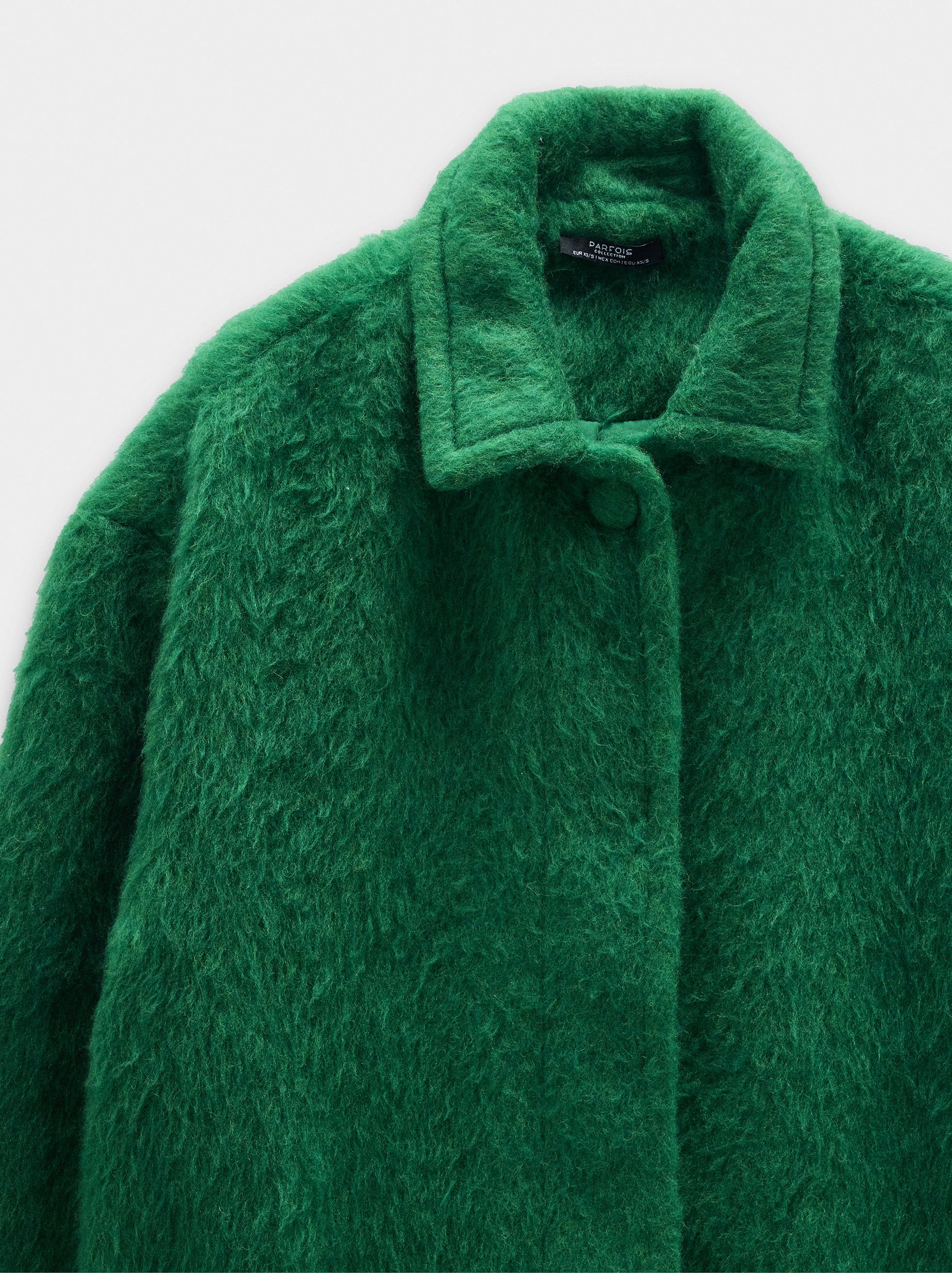 Wool blend faux fur effect jacket image number 6.0