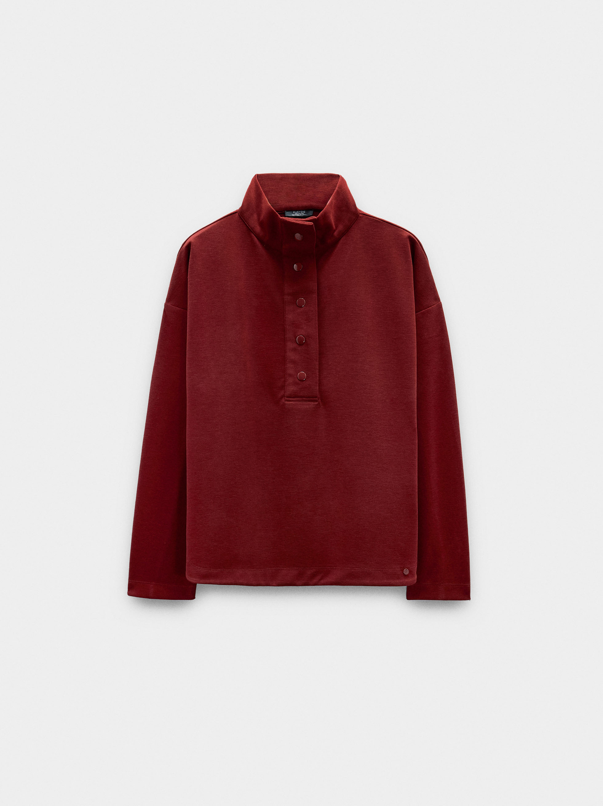 Sweatshirt avec boutons toucher doux image number 5.0