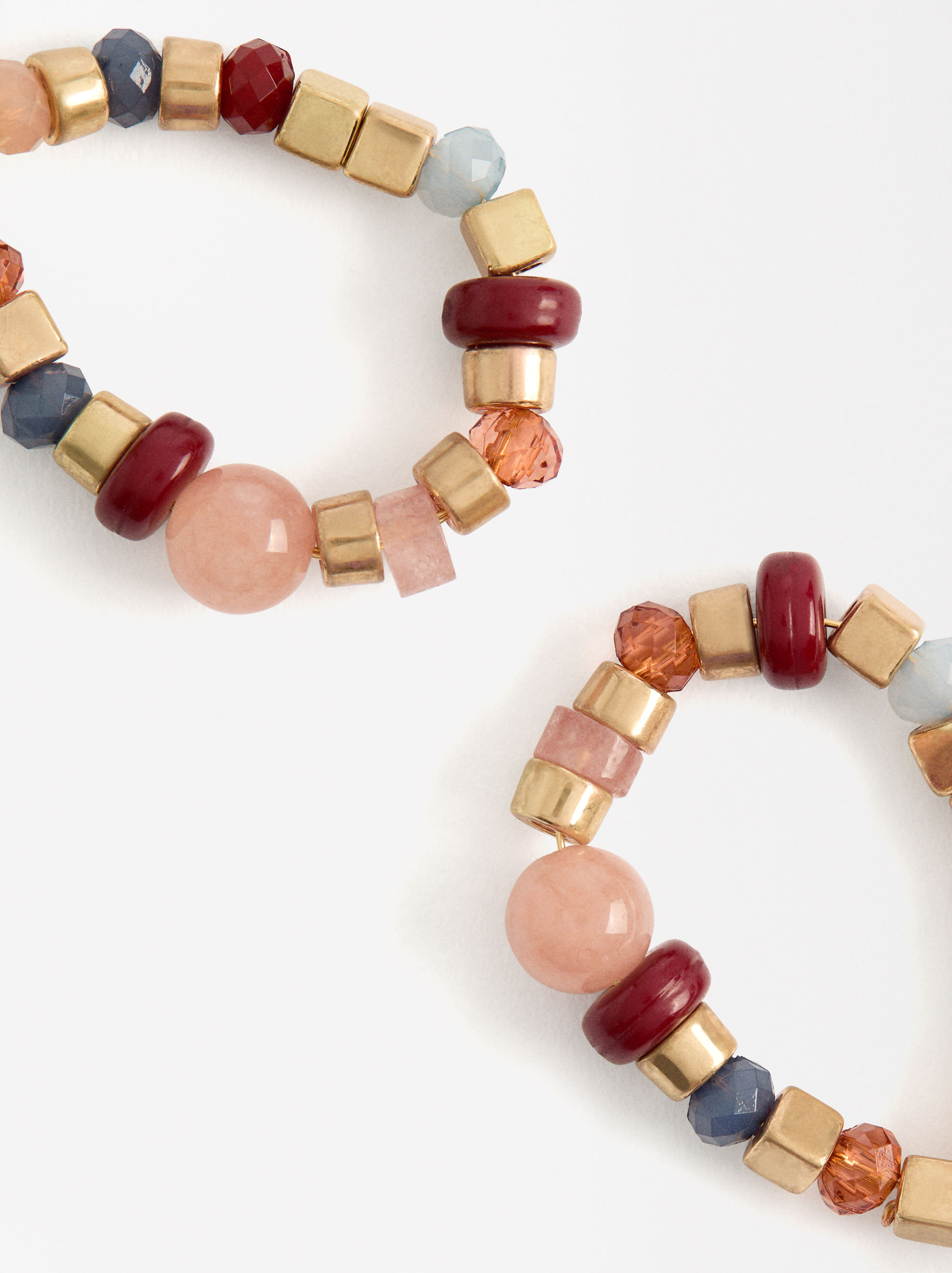Boucles d'oreilles en perles multicolores image number 2.0
