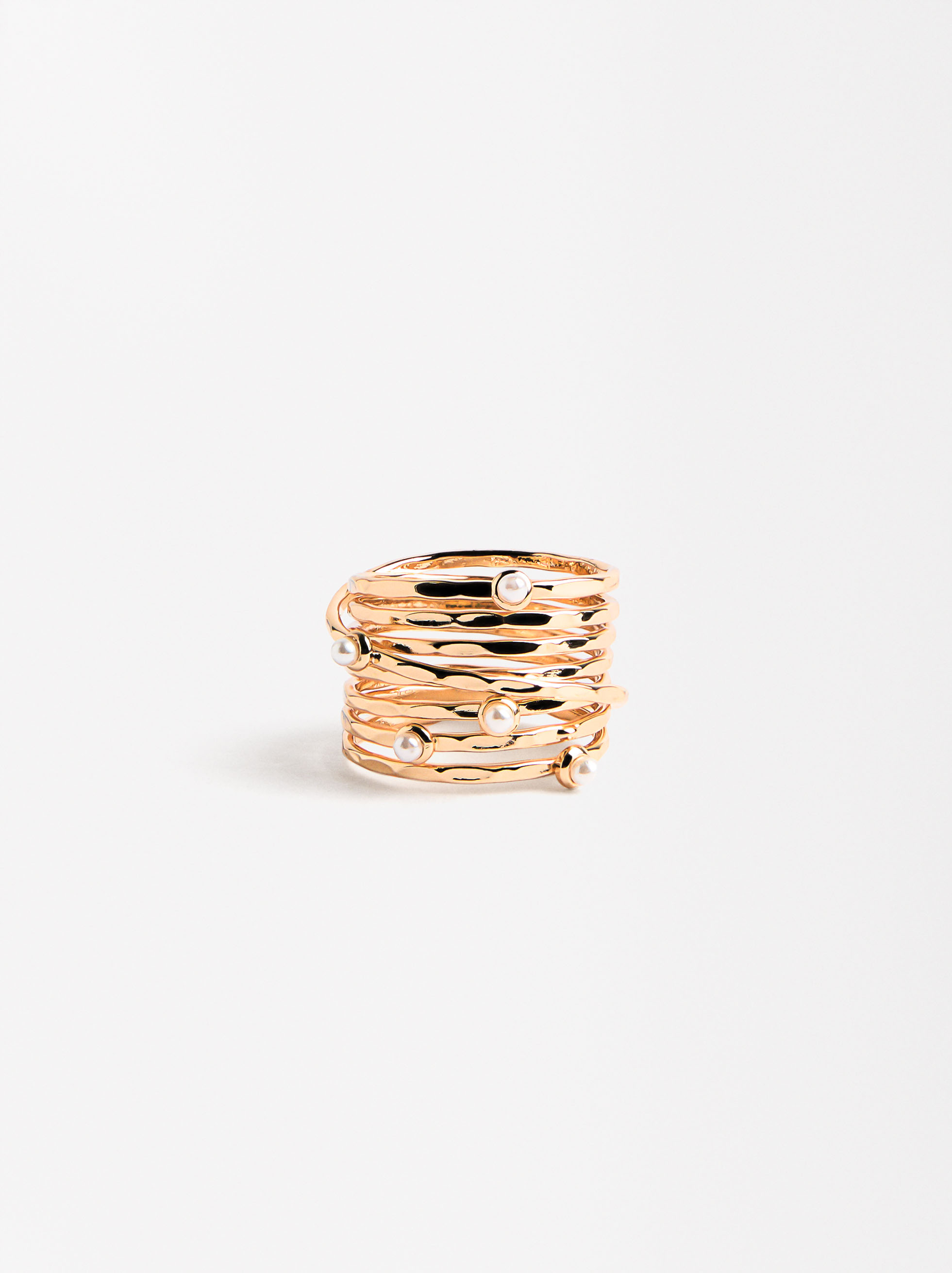 Multiple effect ring with pearls image number 0.0