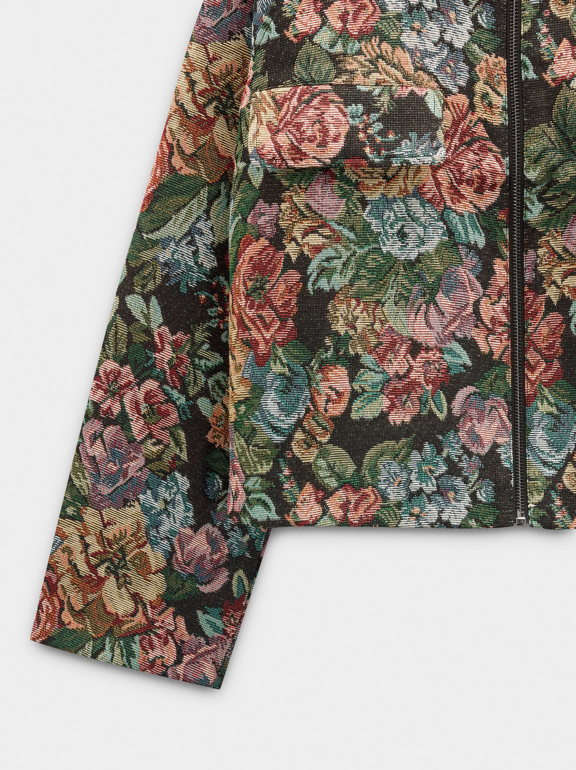 Floral jacquard coat image number 5.0