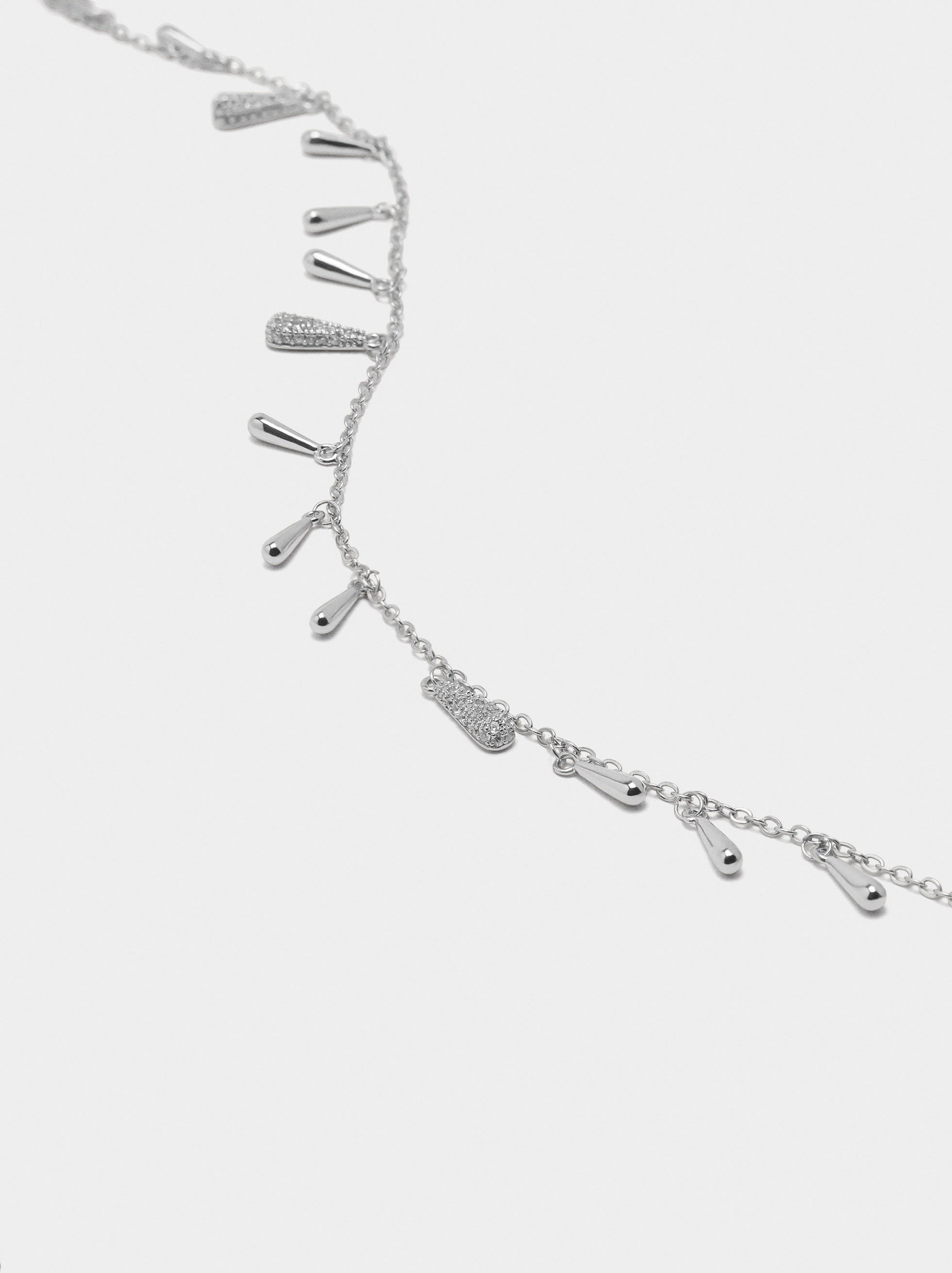 Tear necklace with zirconia image number 1.0