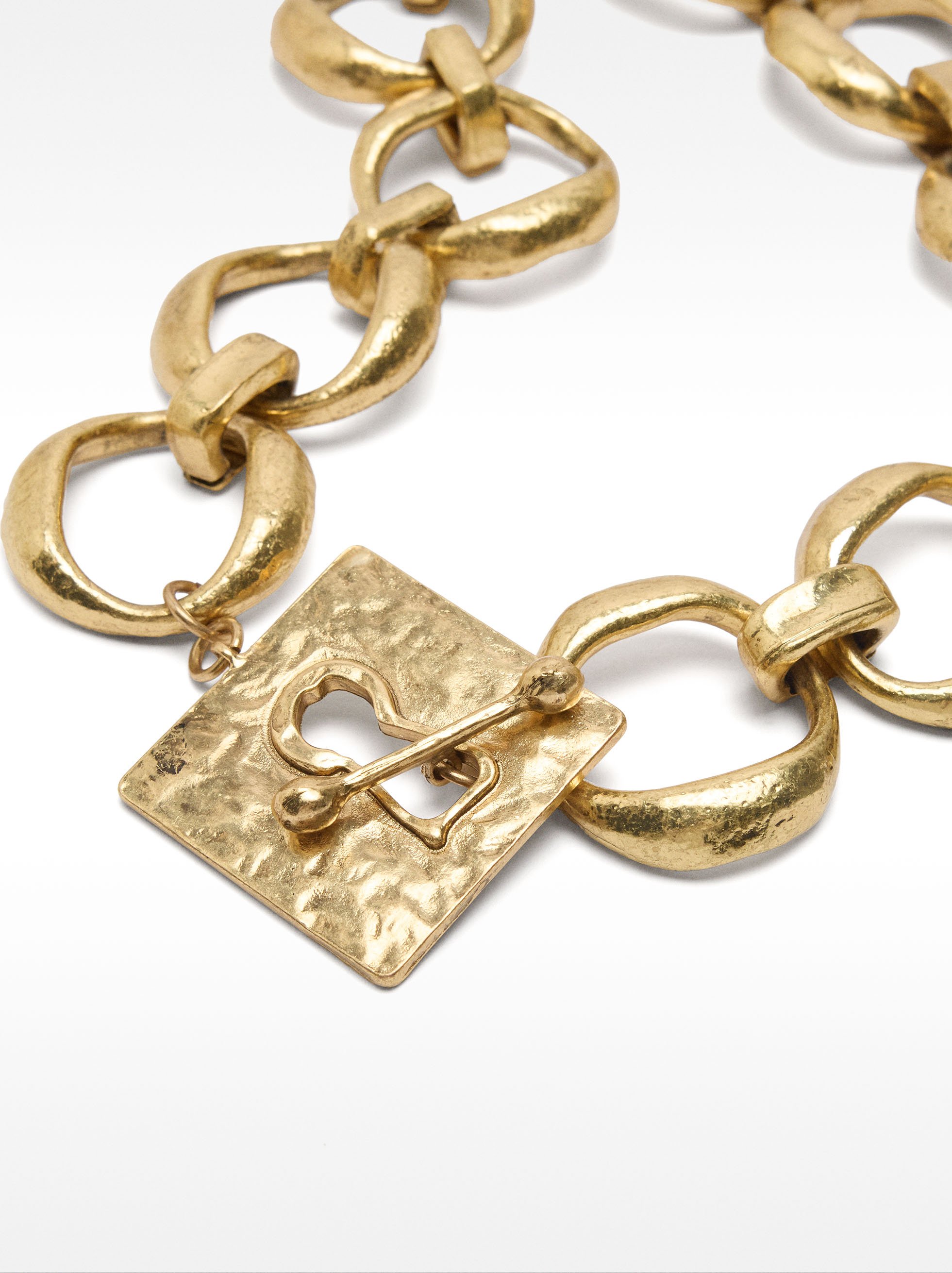 Short necklace with aged effect image number 2.0
