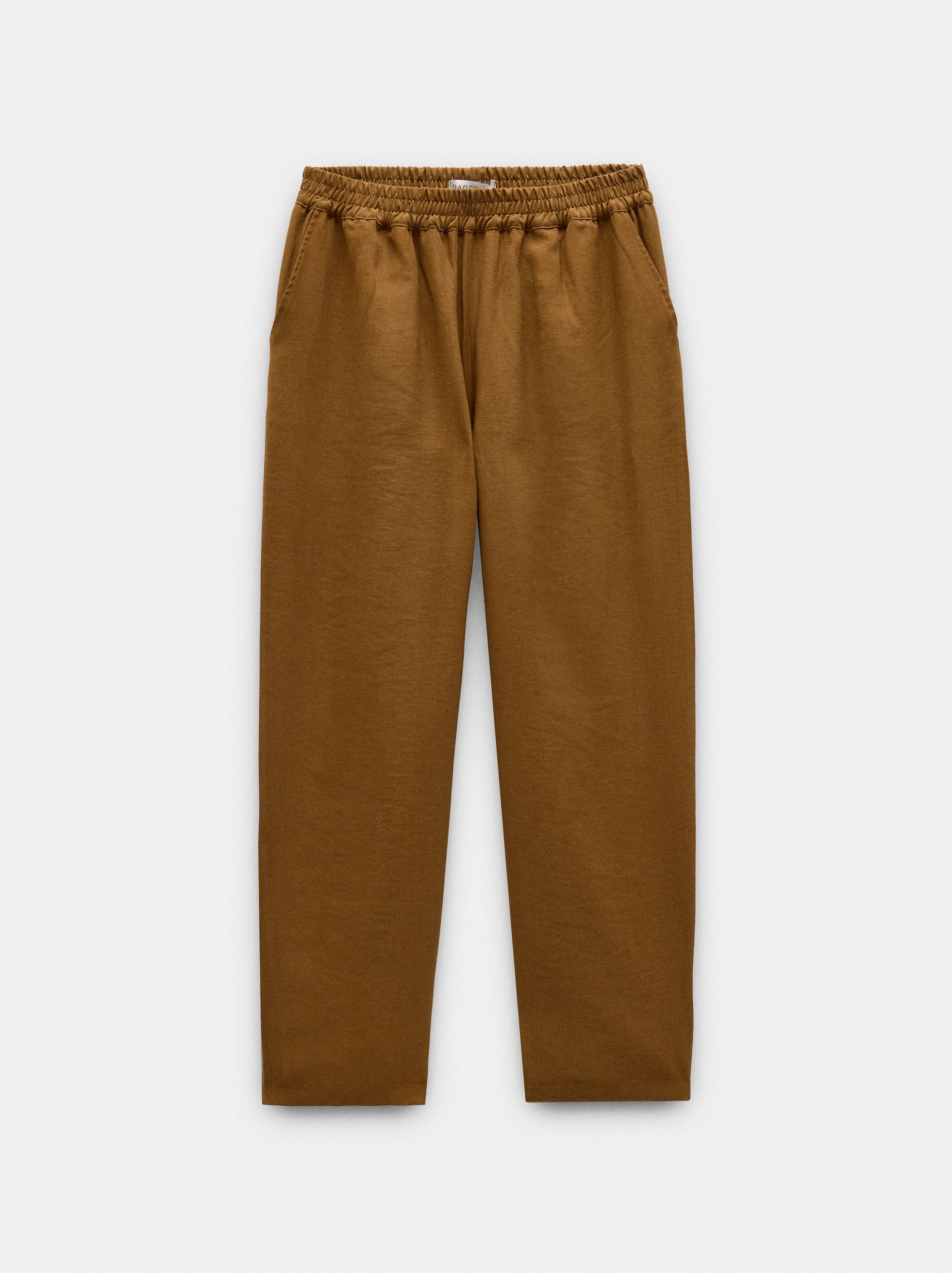 Plain fluid trousers image number 4.0