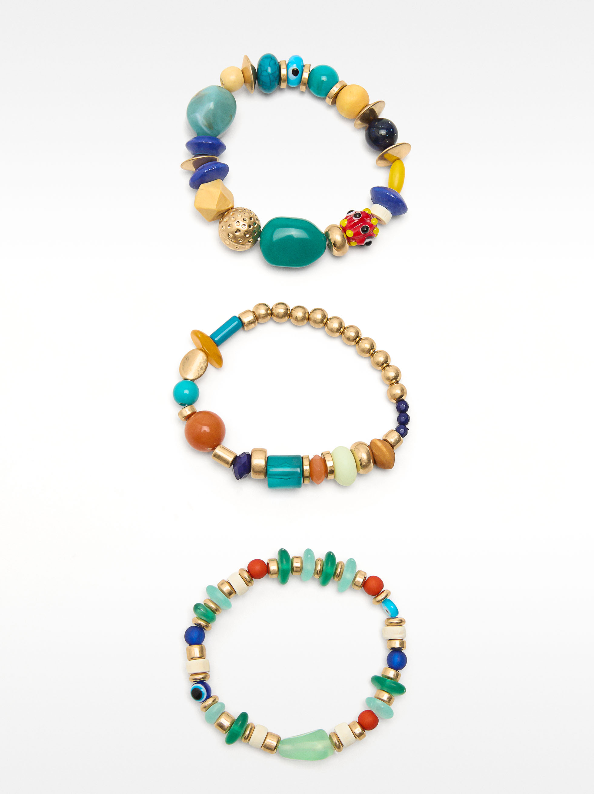 Set de pulseras elásticas multicolor image number 2.0